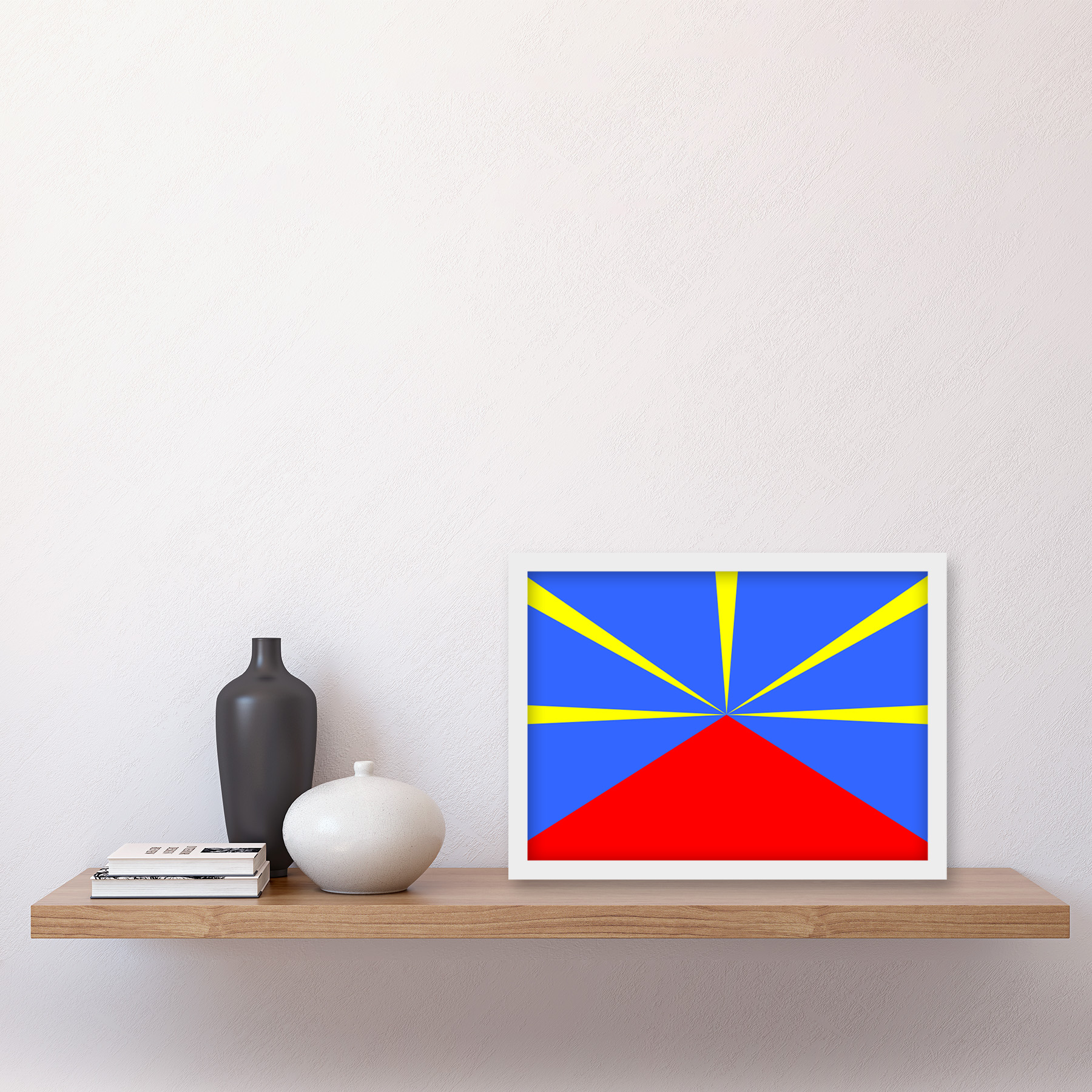 Réunion Nationalflagge Weltflaggen Land Poster gerahmt Kunst Bild Druck A4 - Bild 27 von 31