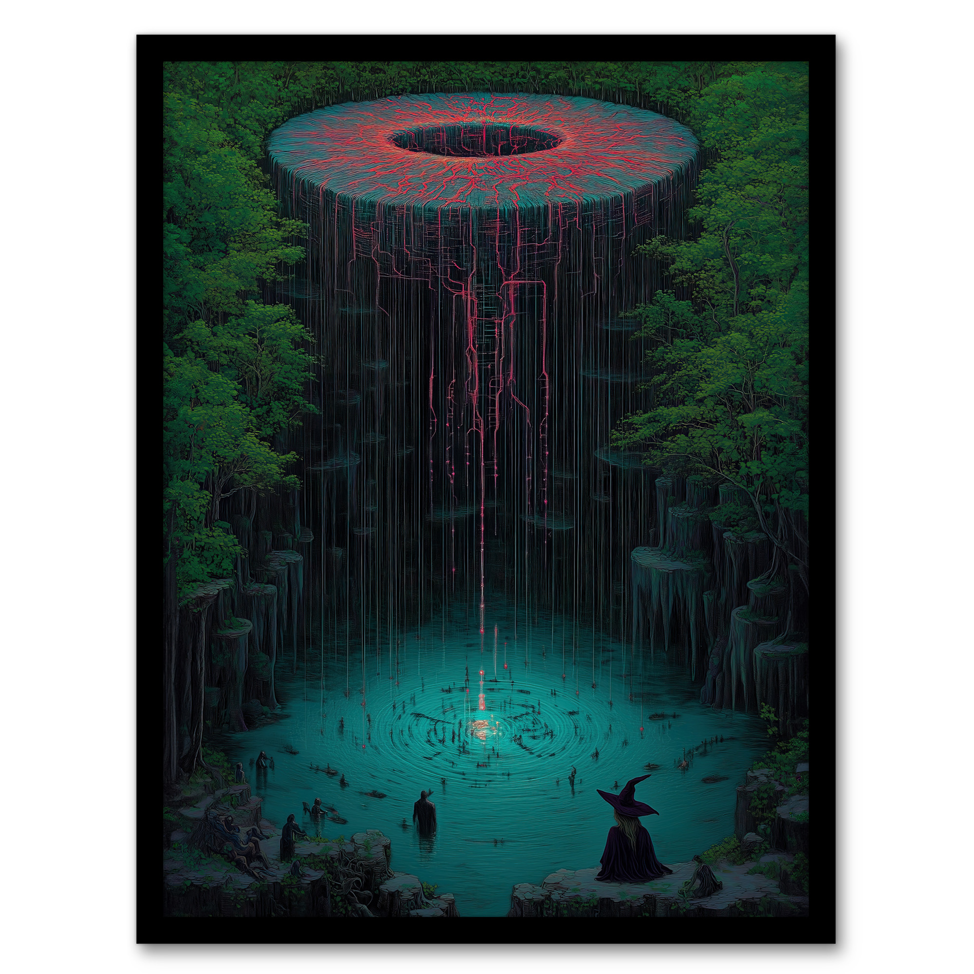 Witch Forest Tree Of Life Surreal Fantasy Art Wall Art Poster Print
