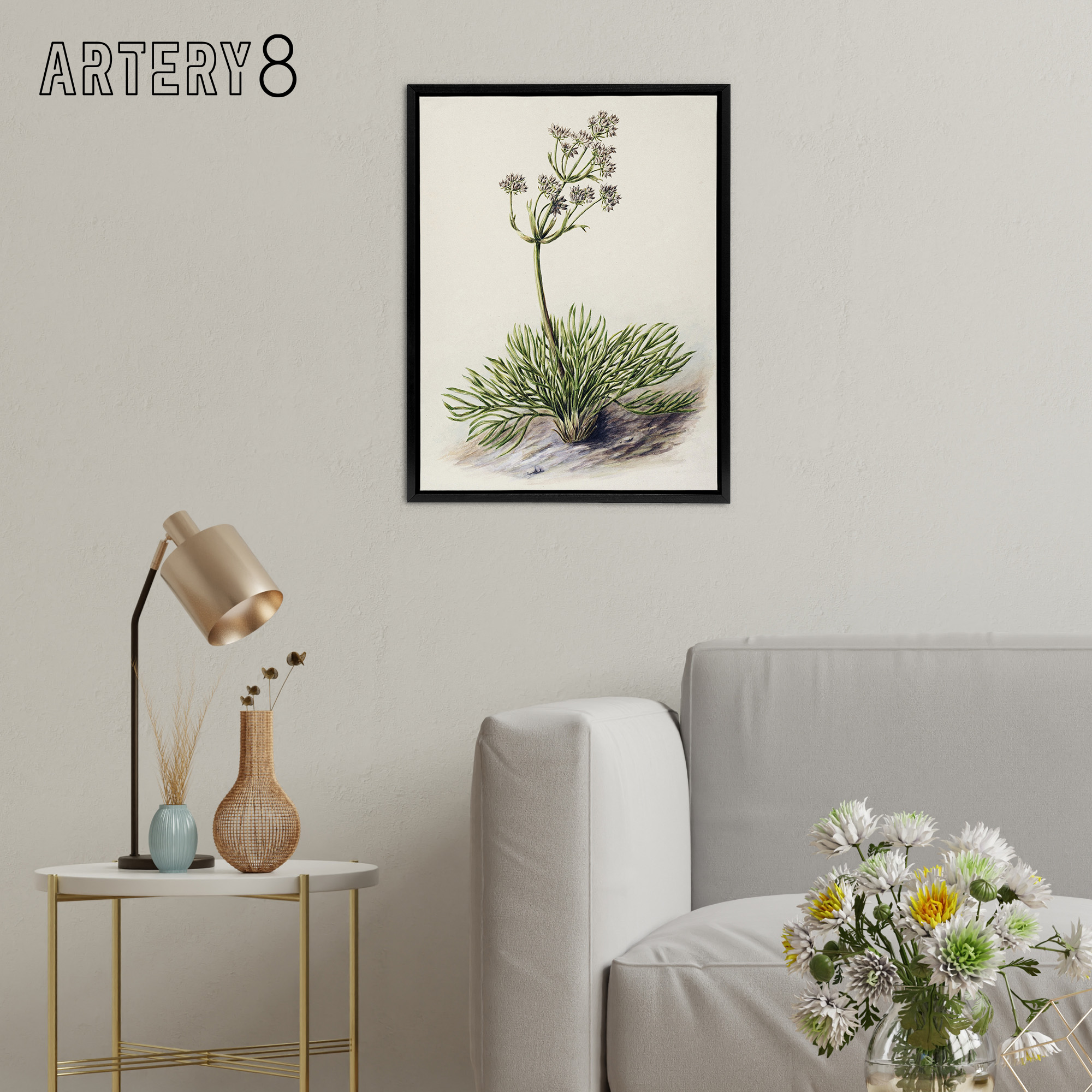 New Zealand Wild Spaniard Flower Featon Framed Canvas Wall Art Print - Bild 4 von 19