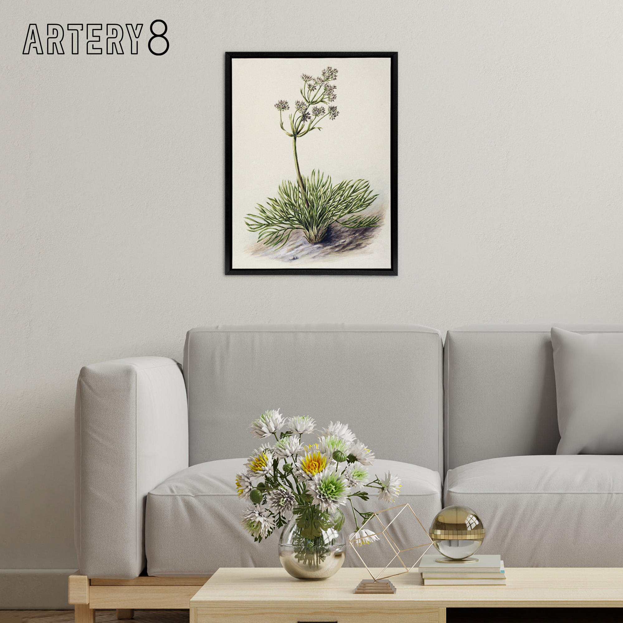 New Zealand Wild Spaniard Flower Featon Framed Canvas Wall Art Print - Bild 10 von 19