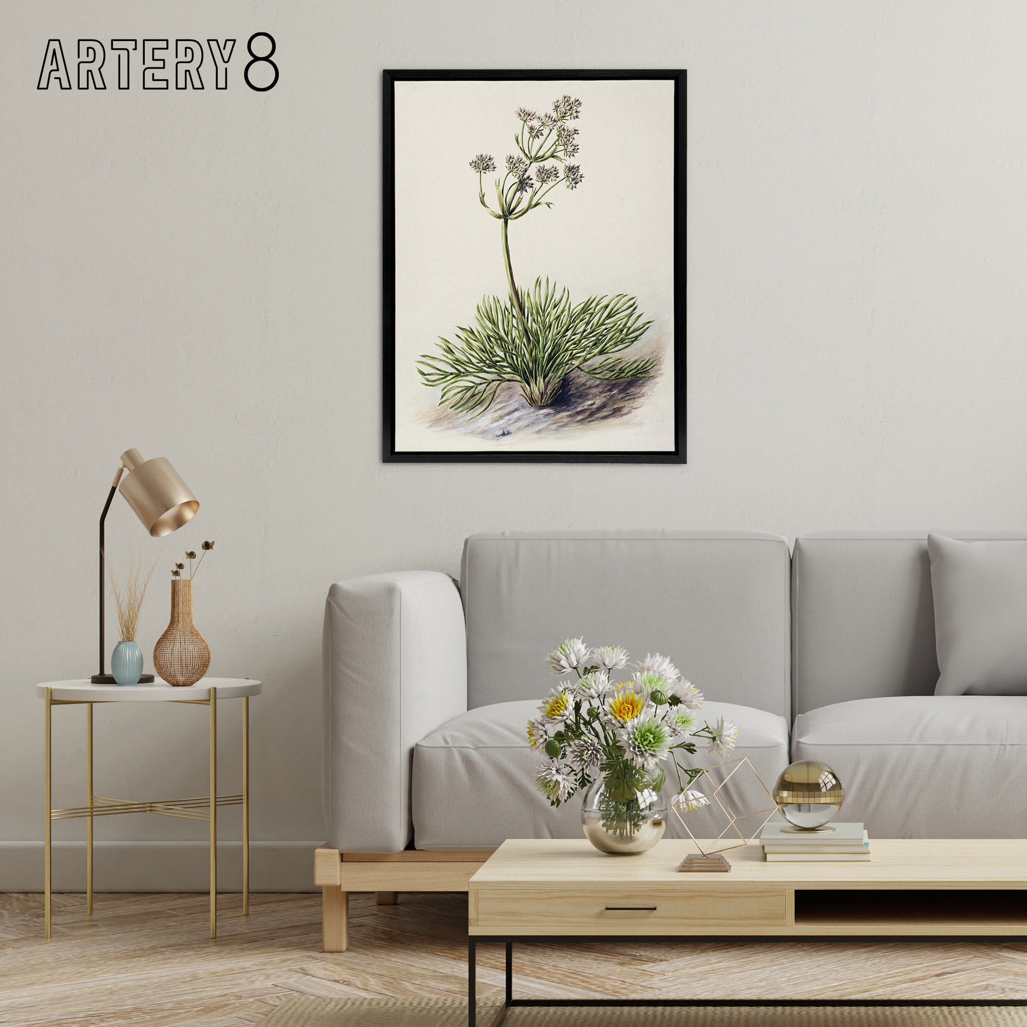 New Zealand Wild Spaniard Flower Featon Framed Canvas Wall Art Print - Bild 16 von 19