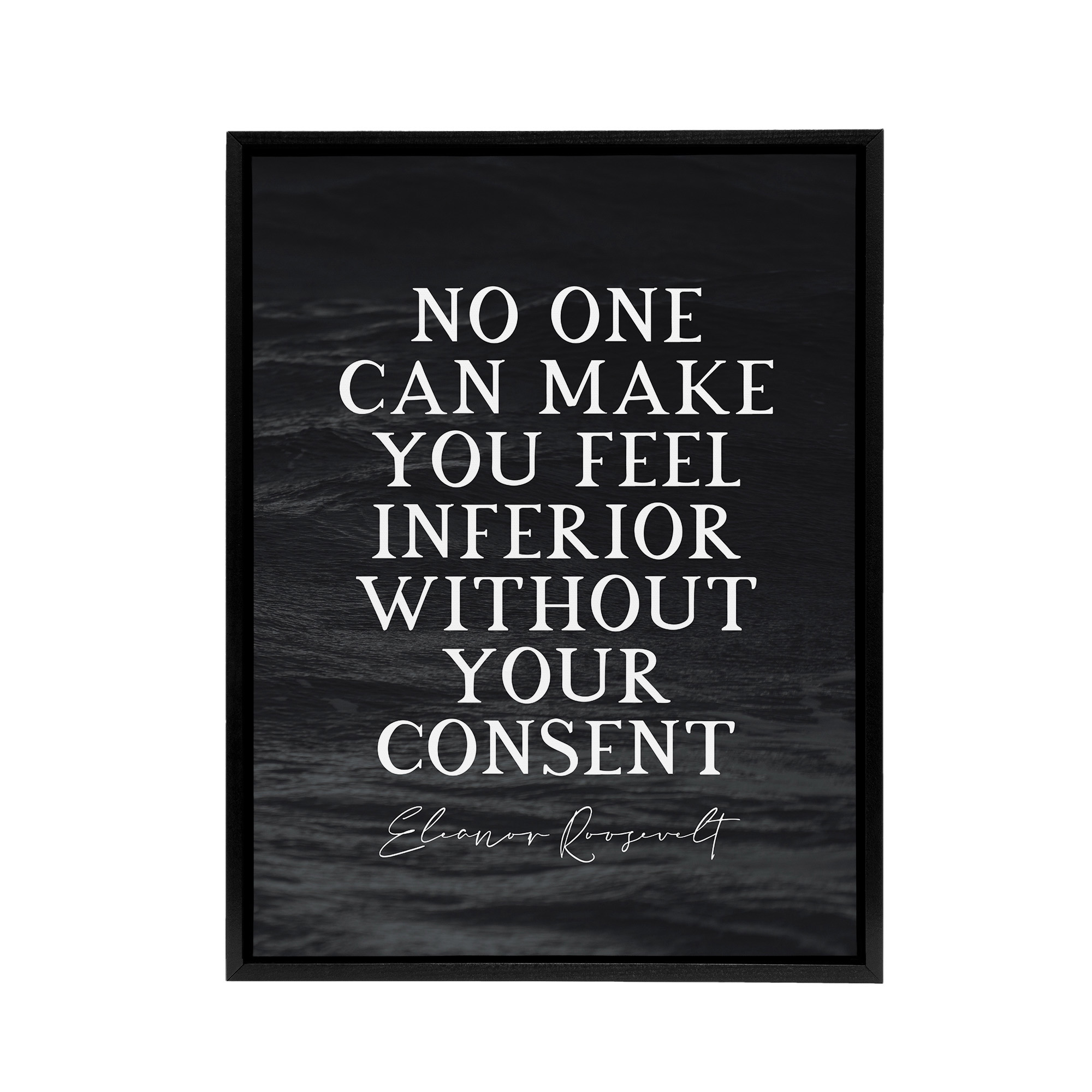 Eleanor Roosevelt Slate Quote Framed Canvas Wall Art Print
