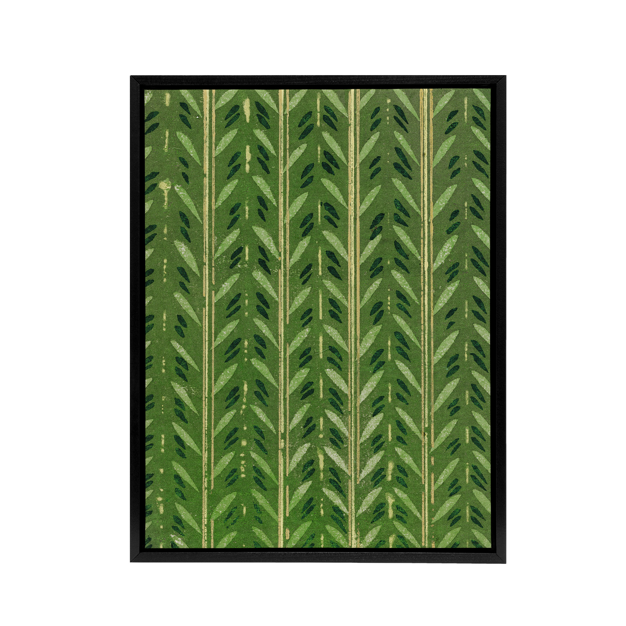 Vintage Japanese Botanical Pattern Framed Canvas Wall Art Print Korin