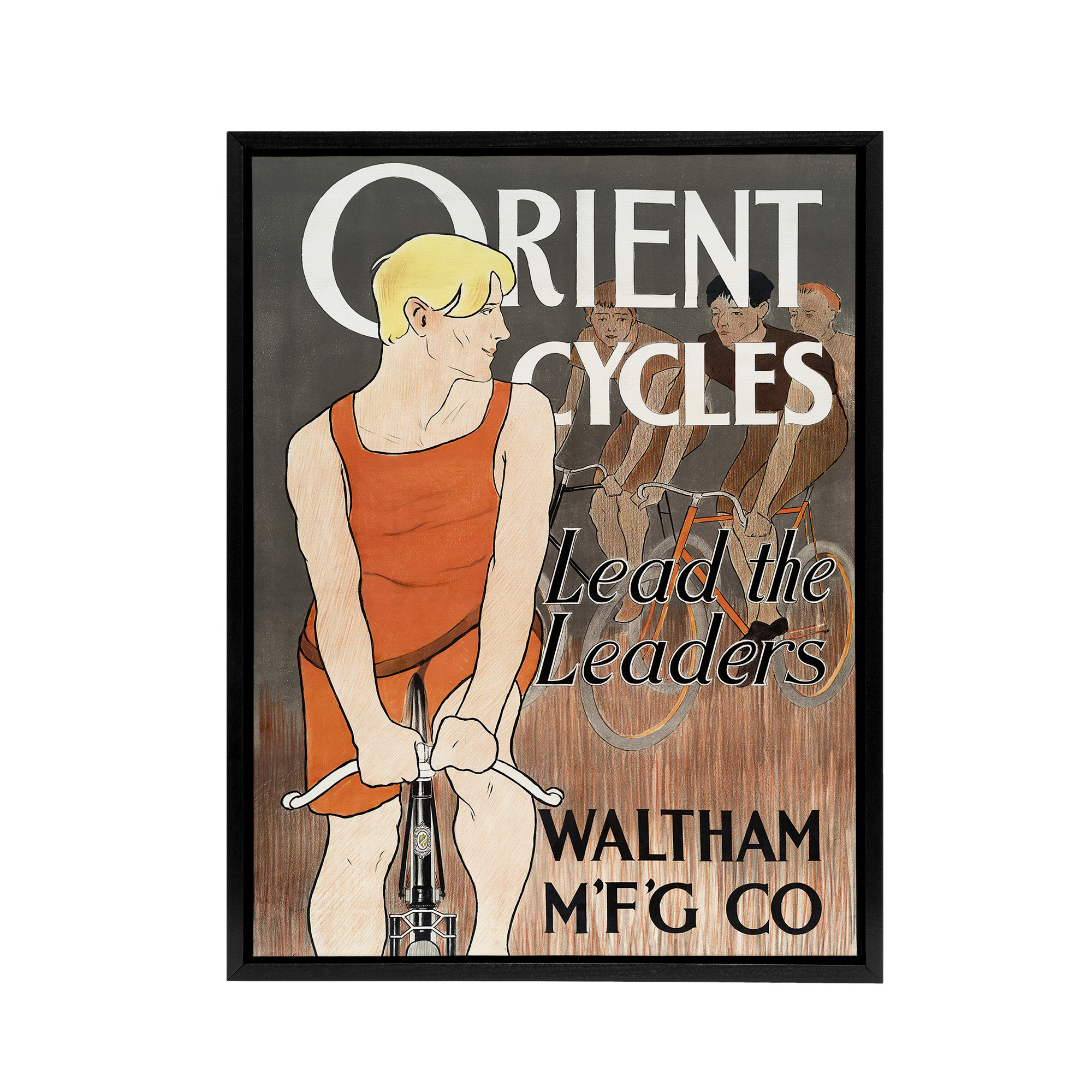 Vintage Bicycle Advert Cycles Framed Canvas Wall Art Print Penfield