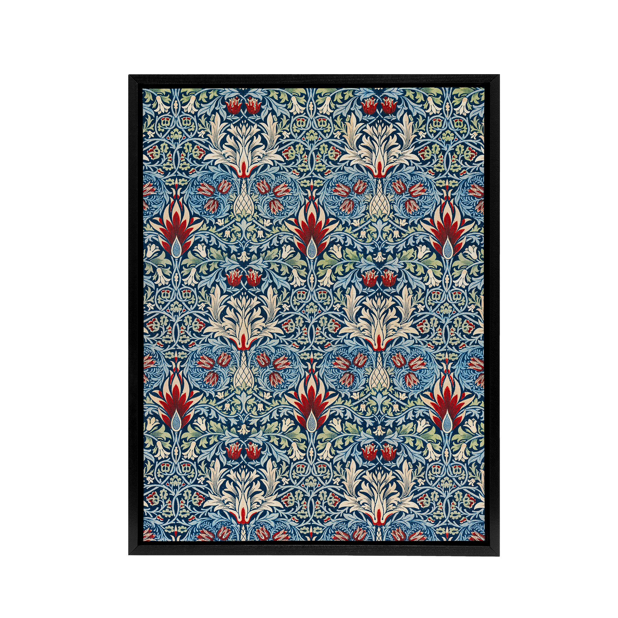 Snakeshead Flower Pattern Framed Canvas Wall Art Print William Morris