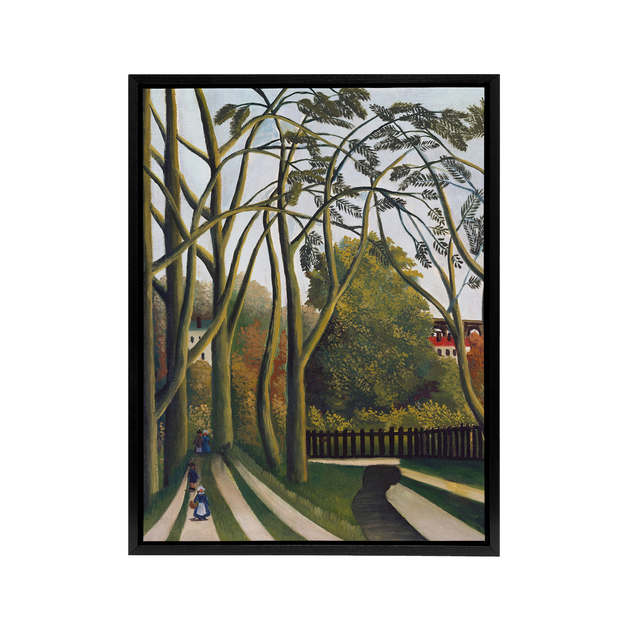 The Banks of the Bievre Rousseau Vintage Black Framed Canvas Wall Art Print
