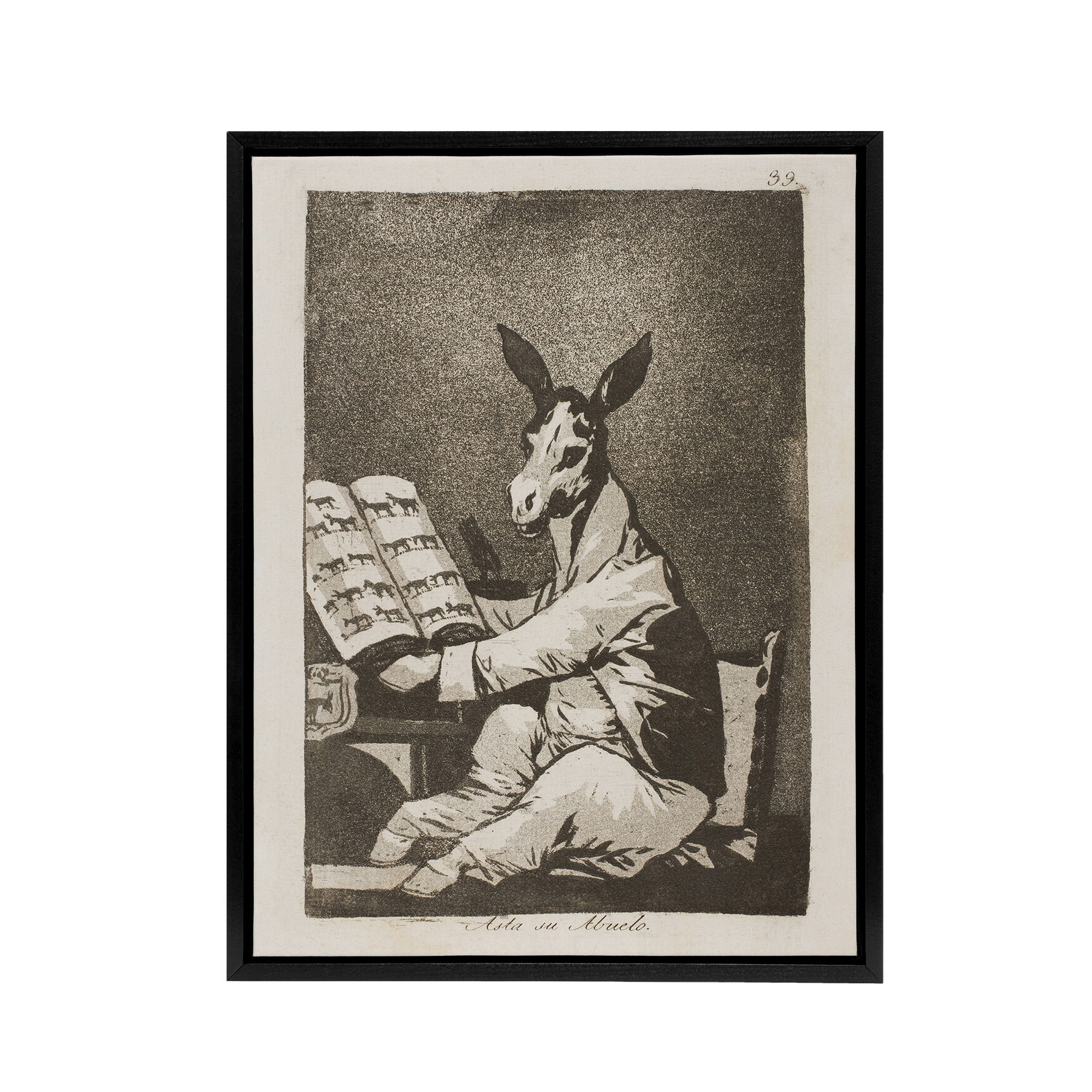 And so was his grandfather Francisco Goya Framed Canvas Wall Art Print