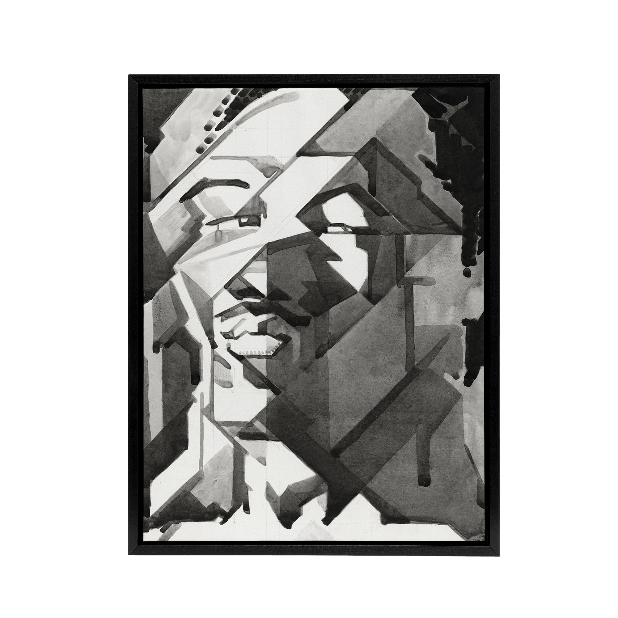 Self Portrait Watercolour Reijer Stolk Framed Canvas Wall Art Print