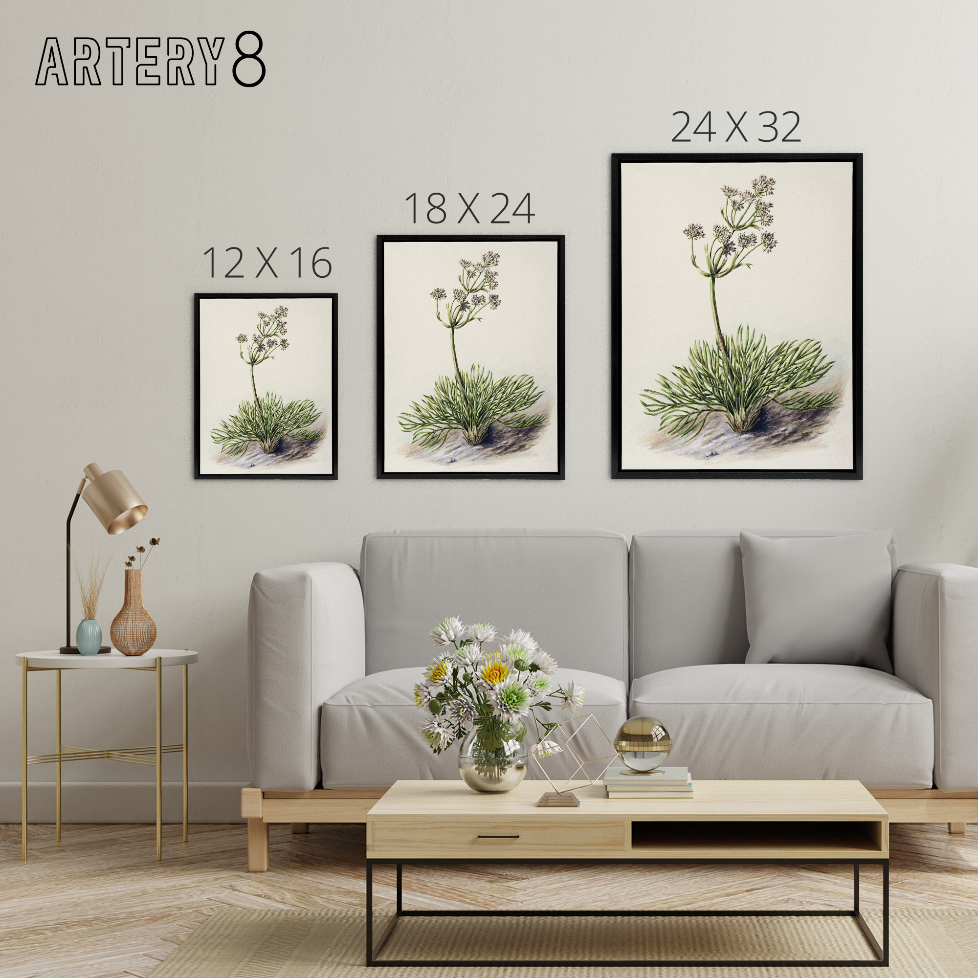 New Zealand Wild Spaniard Flower Featon Framed Canvas Wall Art Print - Bild 5 von 19