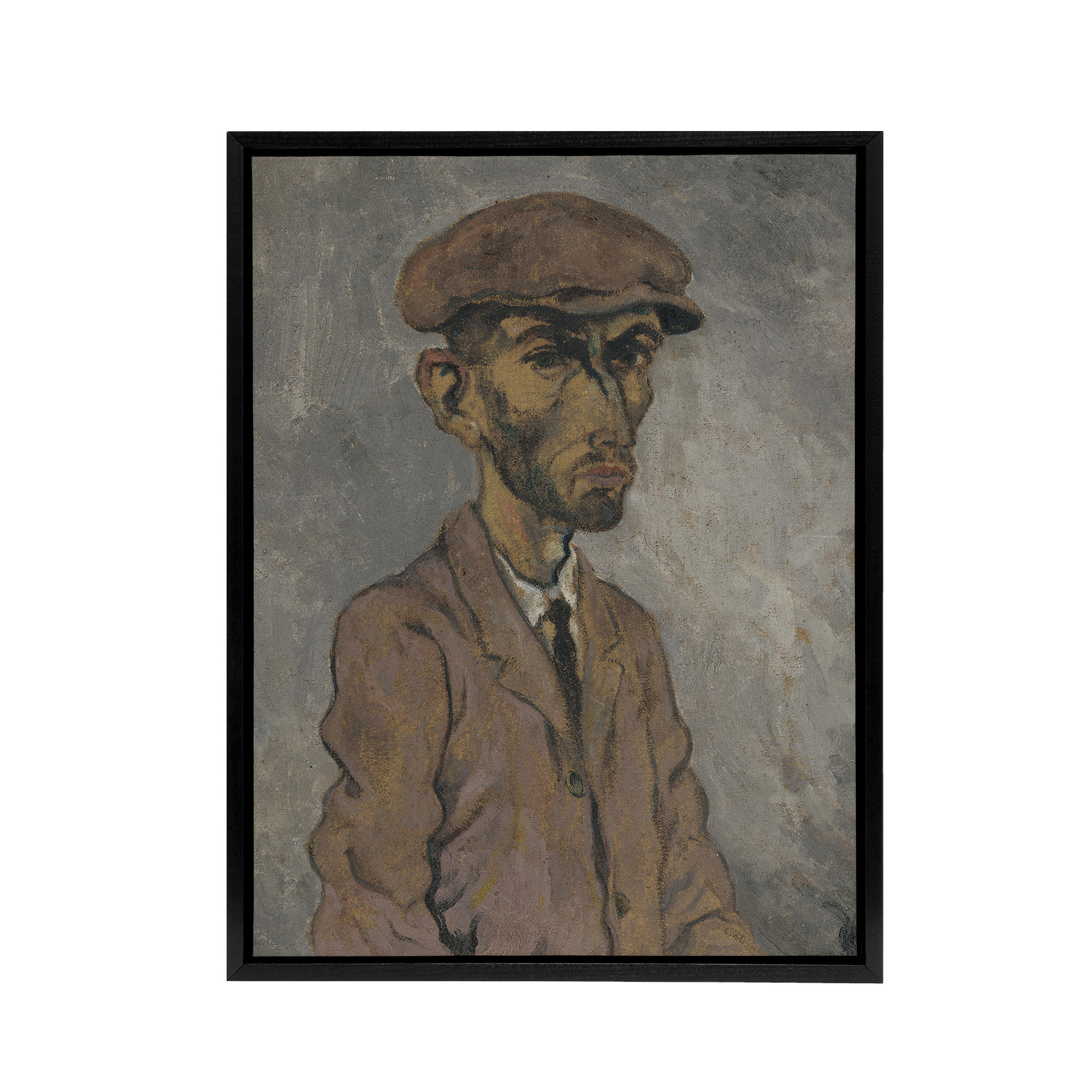 Artists Self Portrait Arnold Weisz Kubincan Black Framed Canvas Wall Art Print