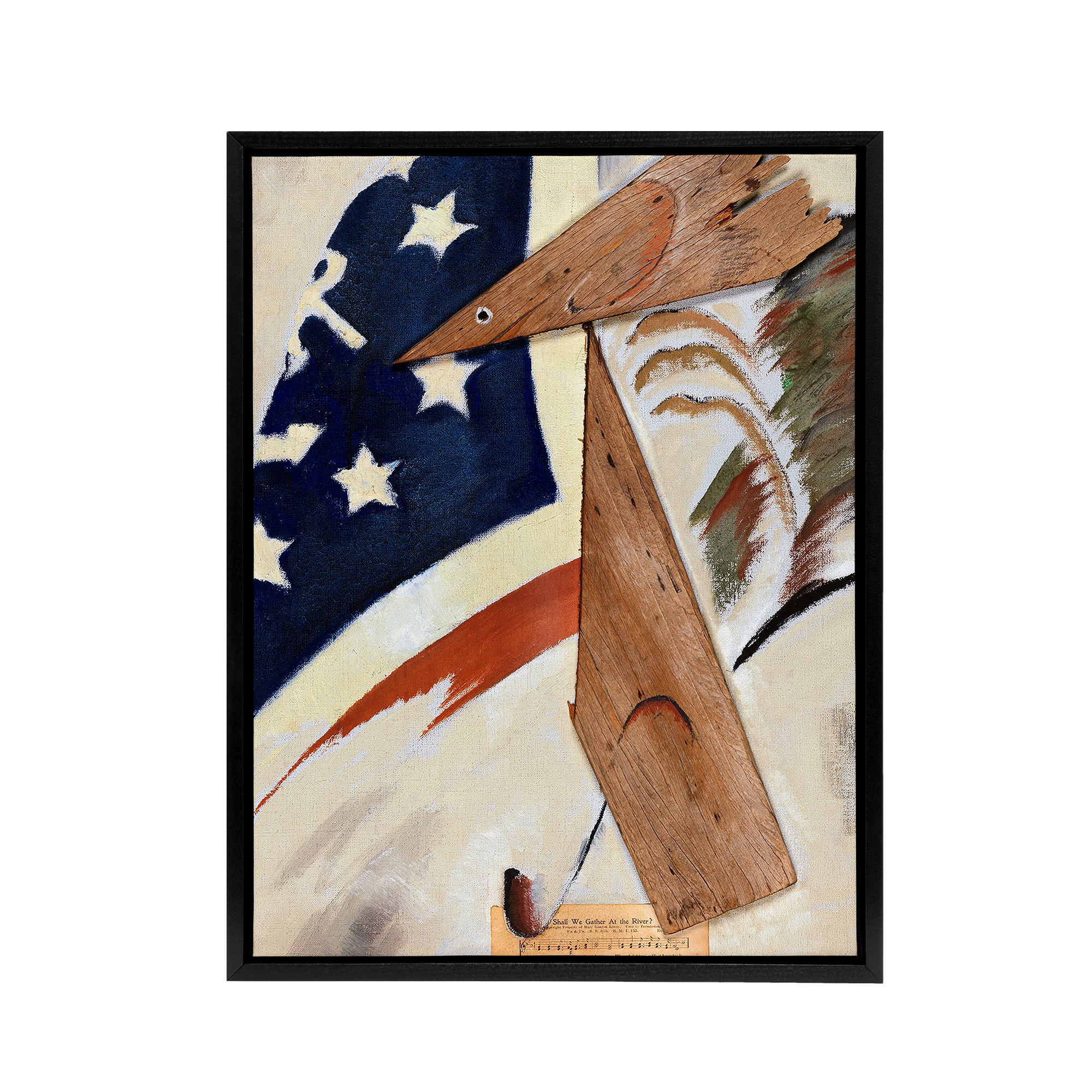 Portrait of Ralph Dusenberry Arthur Dove Black Framed Canvas Wall Art Print