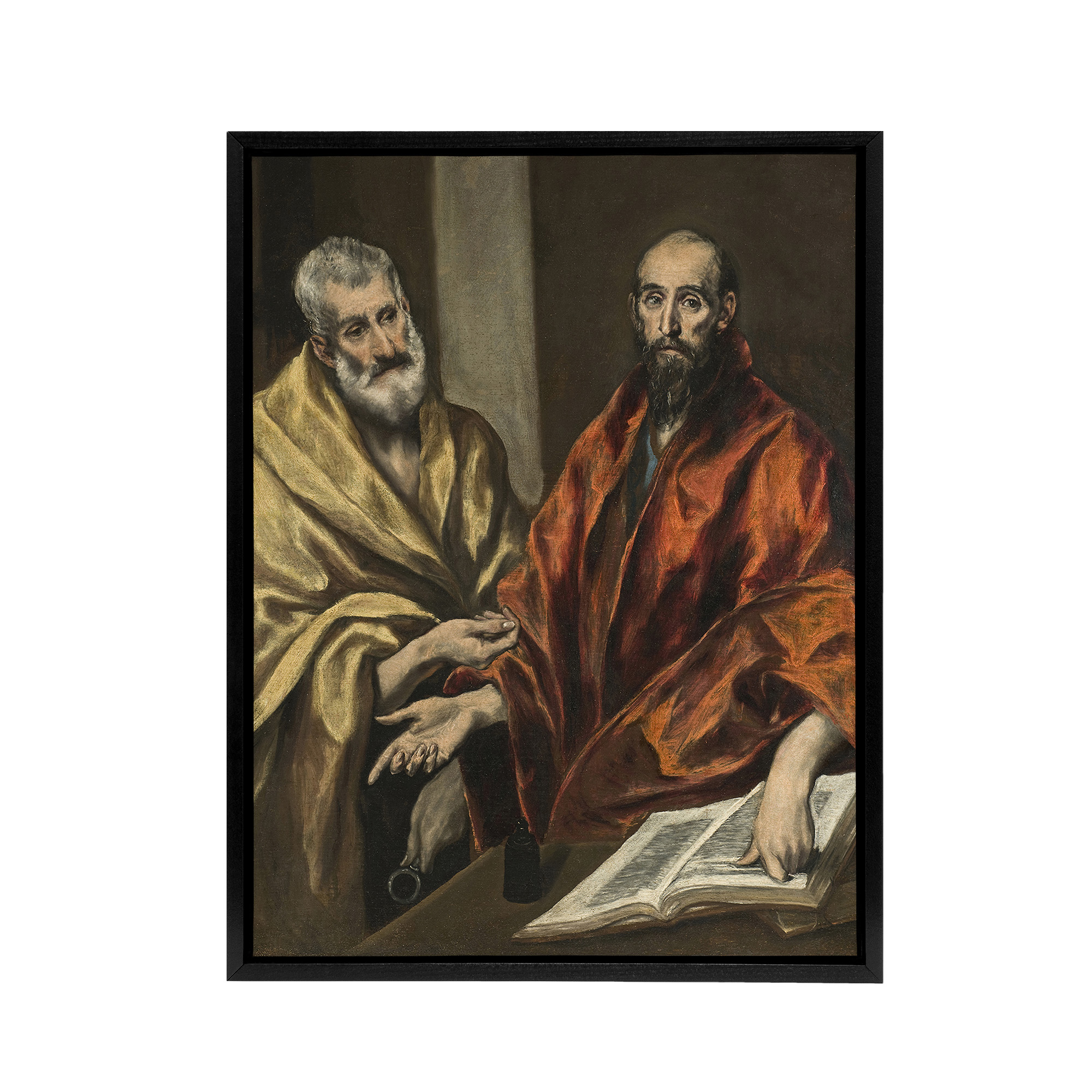 Portrait of Saint Peter and Saint Paul El Greco Black Framed Canvas Wall Art
