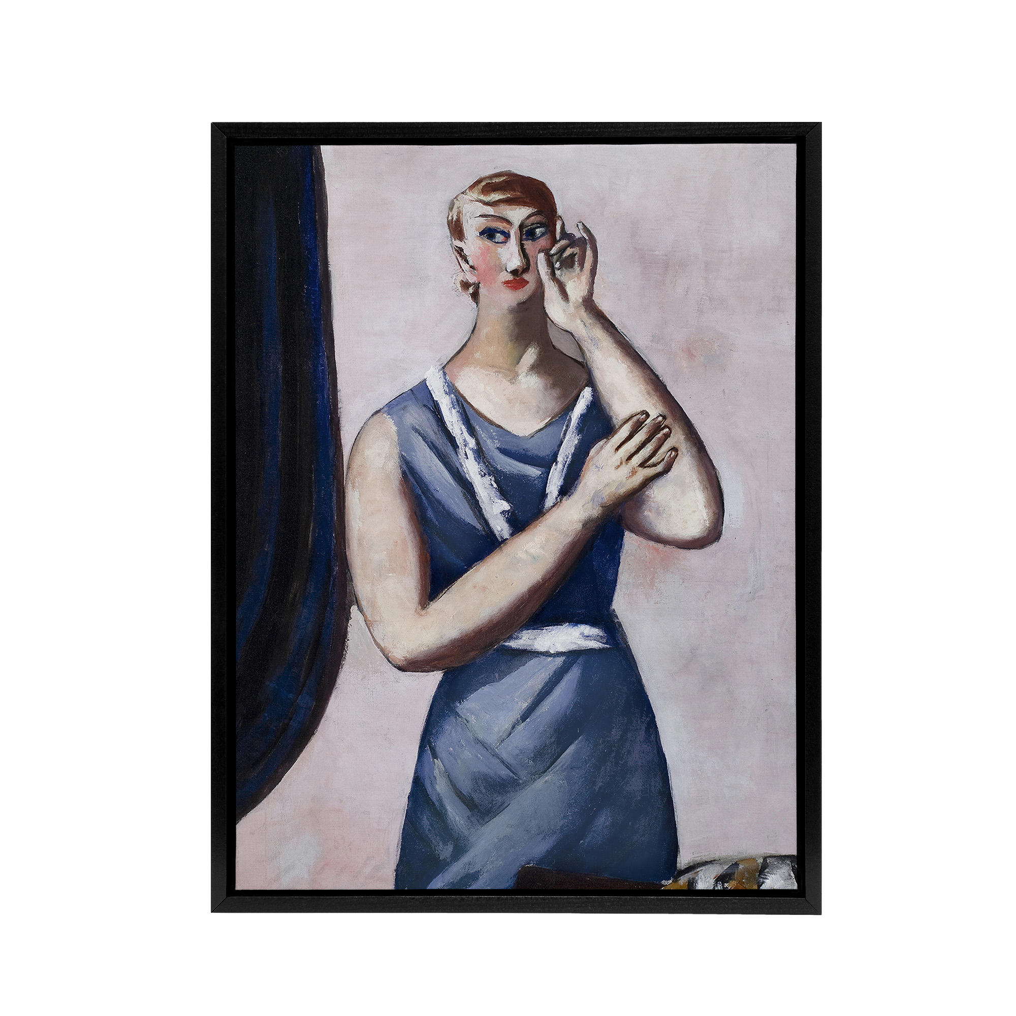 Valentine Tessier Portrait Painting Beckmann Black Framed Canvas Wall Art Print
