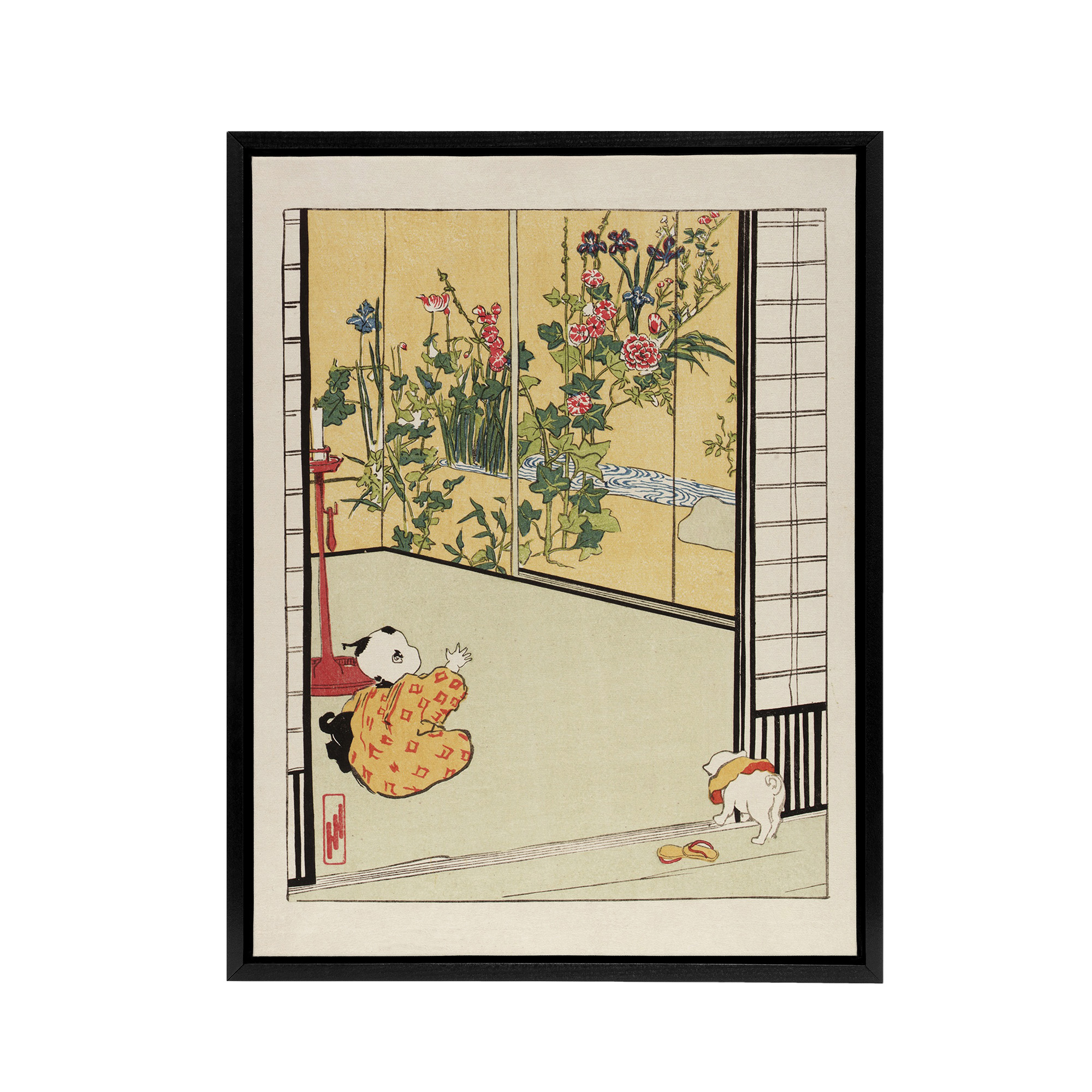 Helen Hyde Japanese Home Interior Decoration Framed Canvas Wall Art Print
