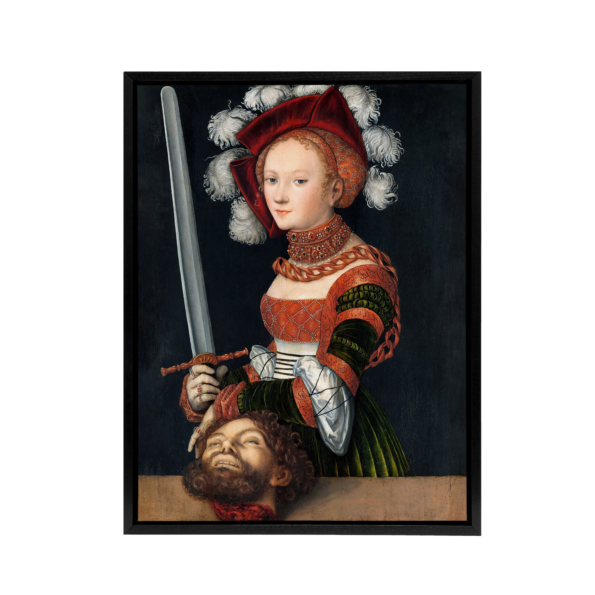 Lucas Cranach Judith With The Head of Holofernes Framed Canvas Wall Art Print