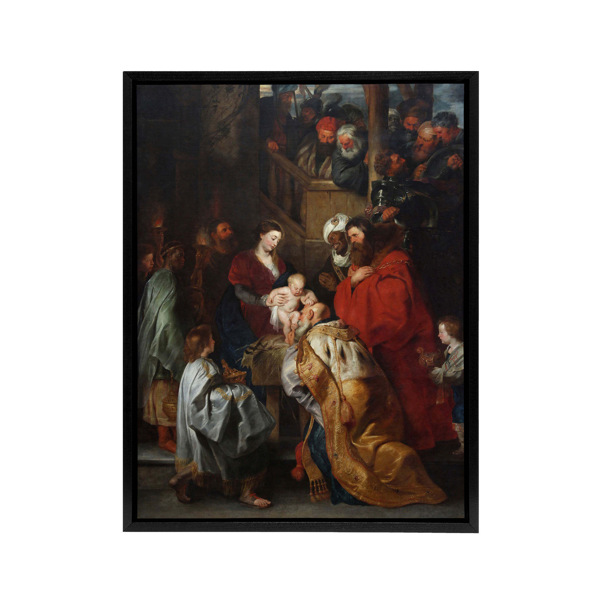 Peter Paul Rubens Adoration of the Magi Biblical Scene Framed Canvas Art Print