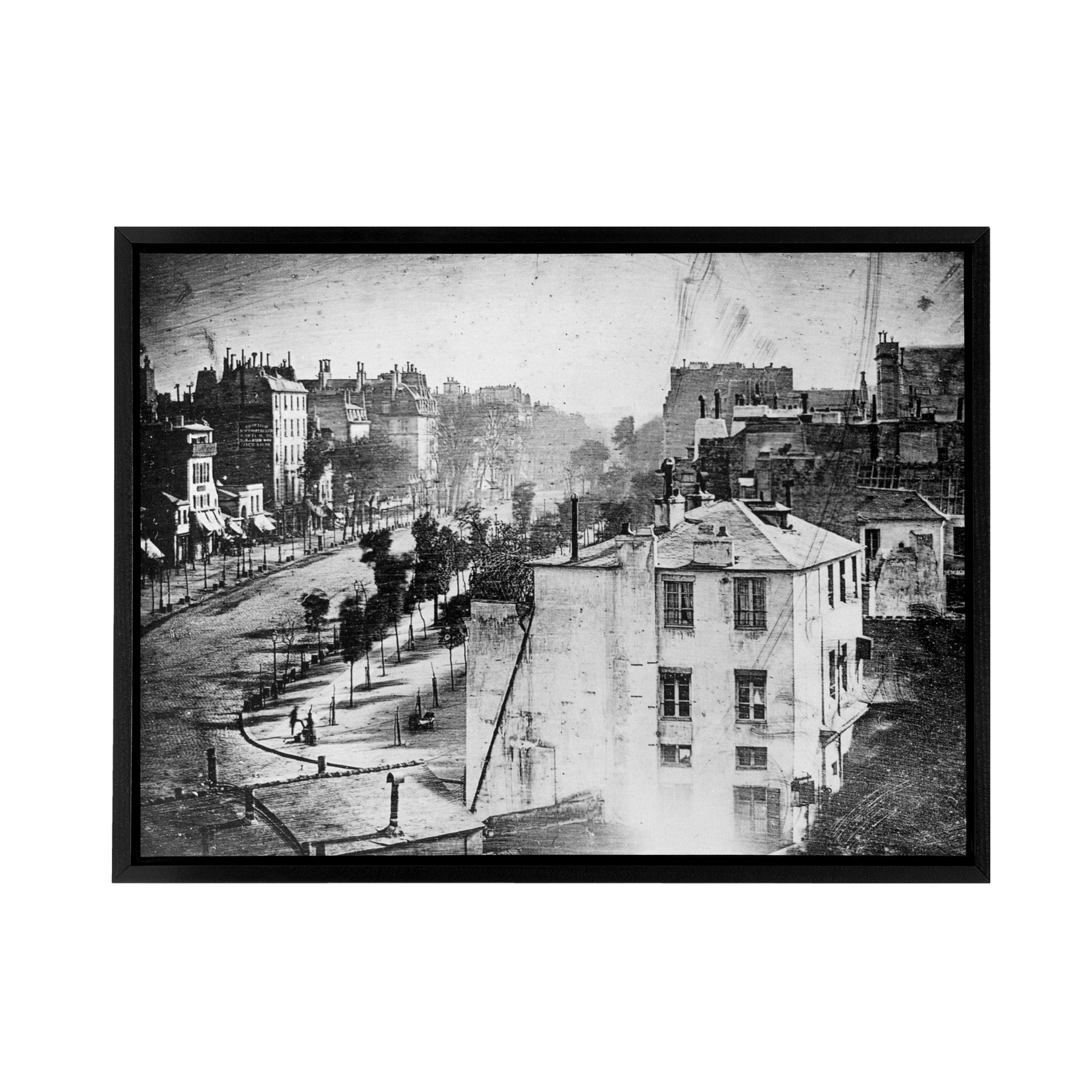 Daguerre Boulevard Du Temple Paris Framed Canvas Wall Art Print