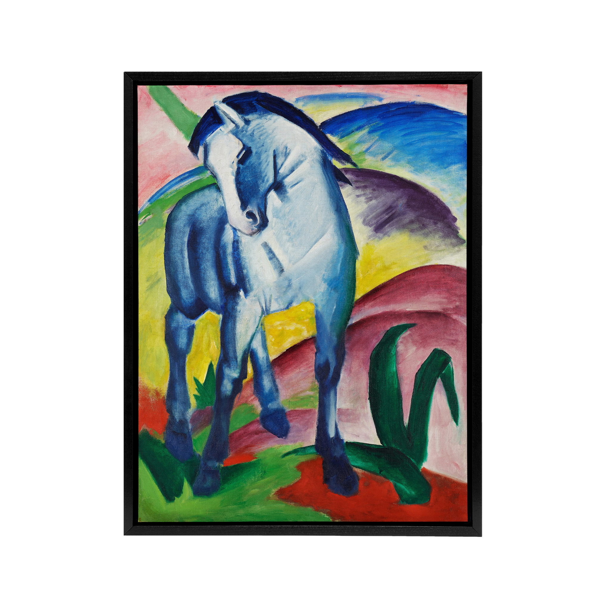 Marc Franz Blue Horse I Framed Canvas Abstract Wall Art Print