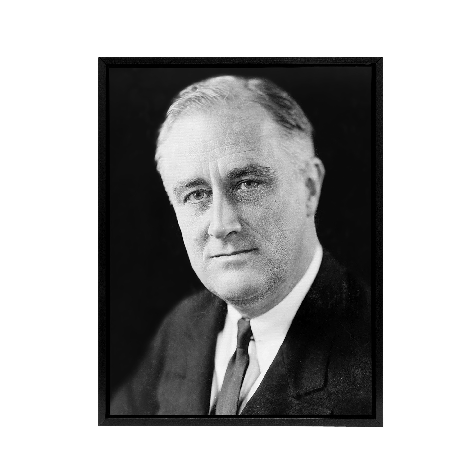 FDR Franklin D Roosevelt US President Framed Canvas Wall Art Print