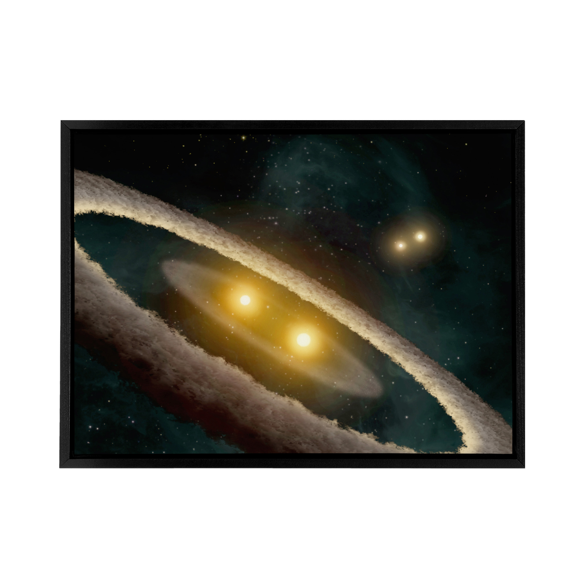 Space NASA HD98800 Binary Star System Framed Canvas Wall Art Print