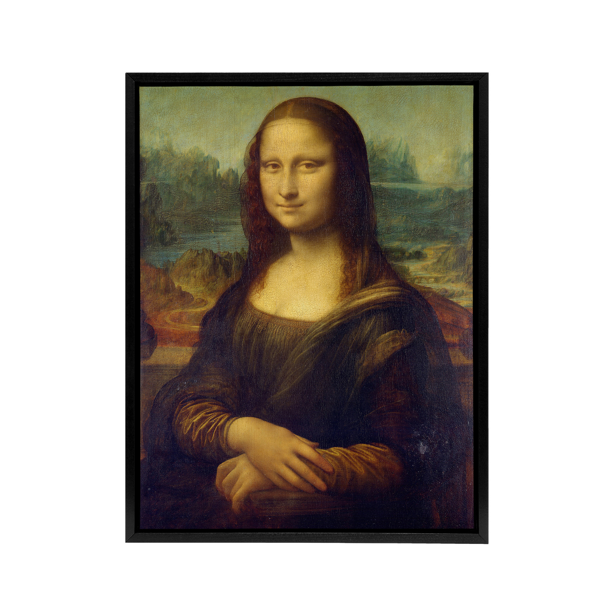 Da Vinci Mona Lisa Framed Canvas Wall Art Print