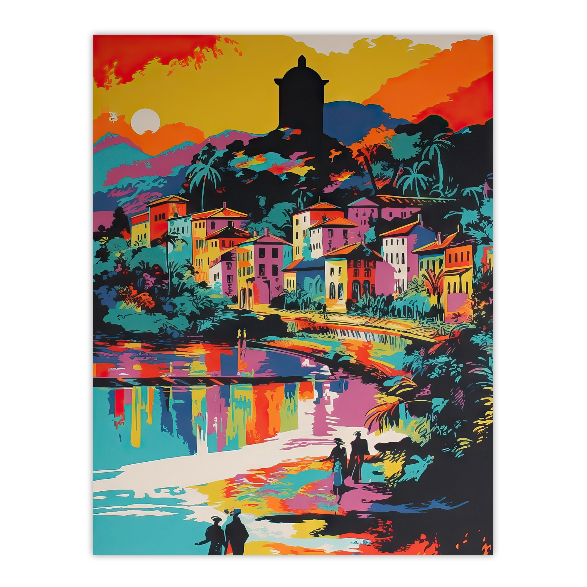 Guanabara Bay Rio De Janeiro Brazilian Beach Seascape Wall Art Poster Print