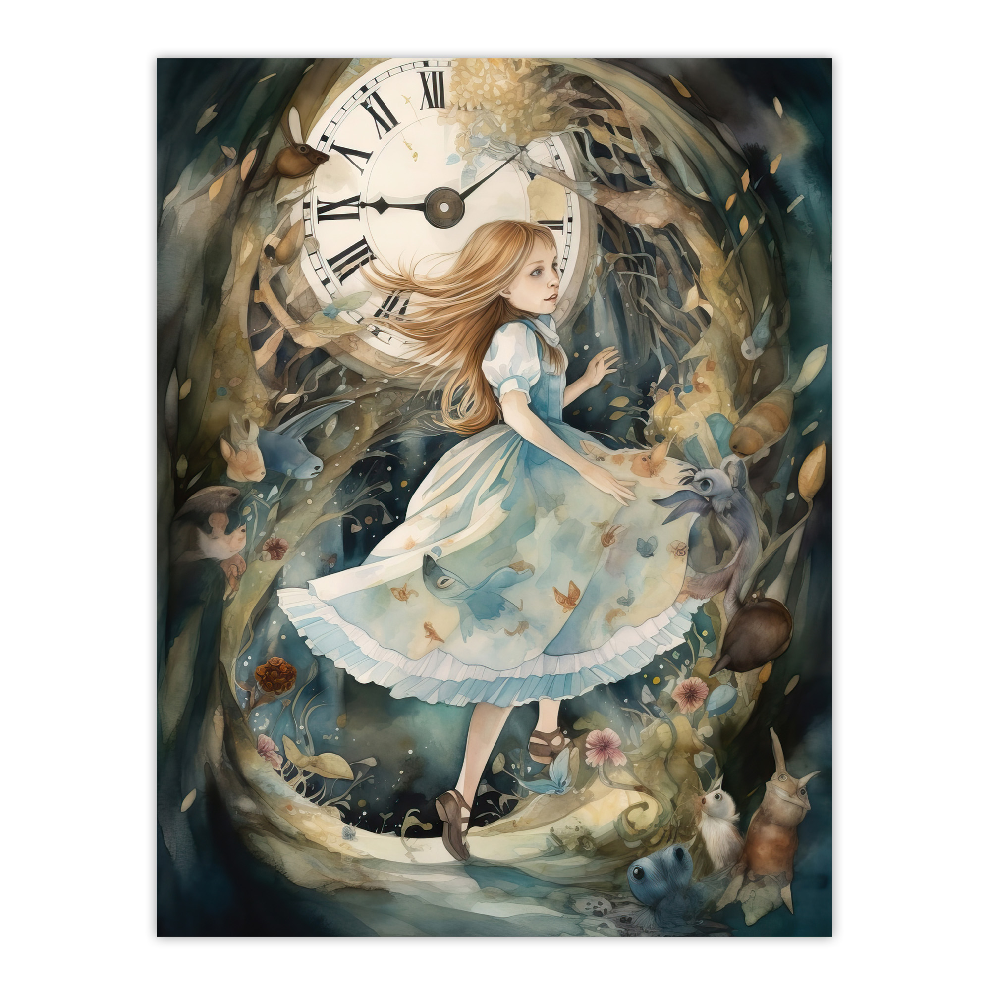 Alice in Wonderland アートパネル Alice Entering Wonderland - JoJoesArt - Paint by Numbers