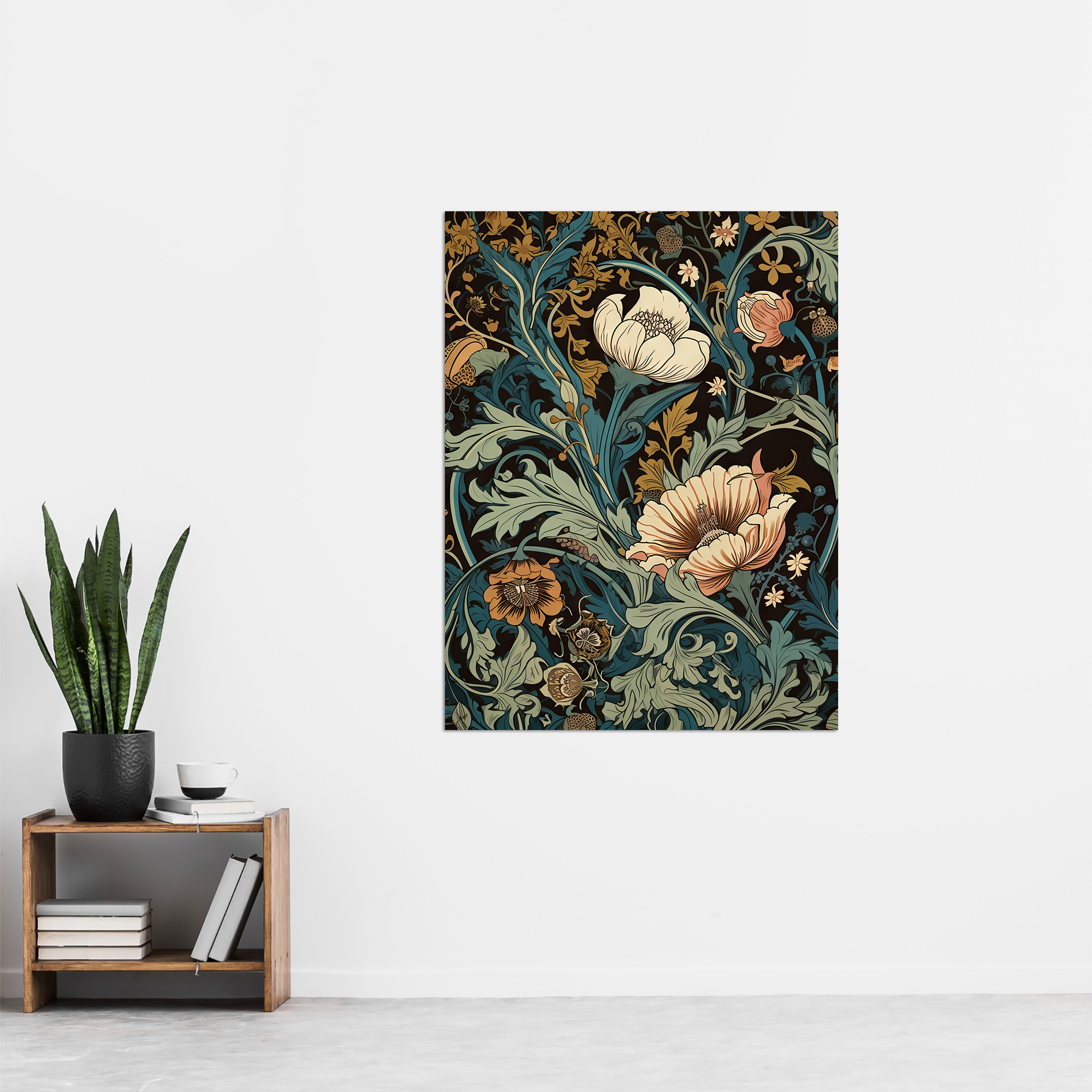Poster Artery8 Orchidea Singola Art Nouveau: Stampa D'Arte XL 81x61 Cm Su Carta Di Lusso Per Arredamento Moderno