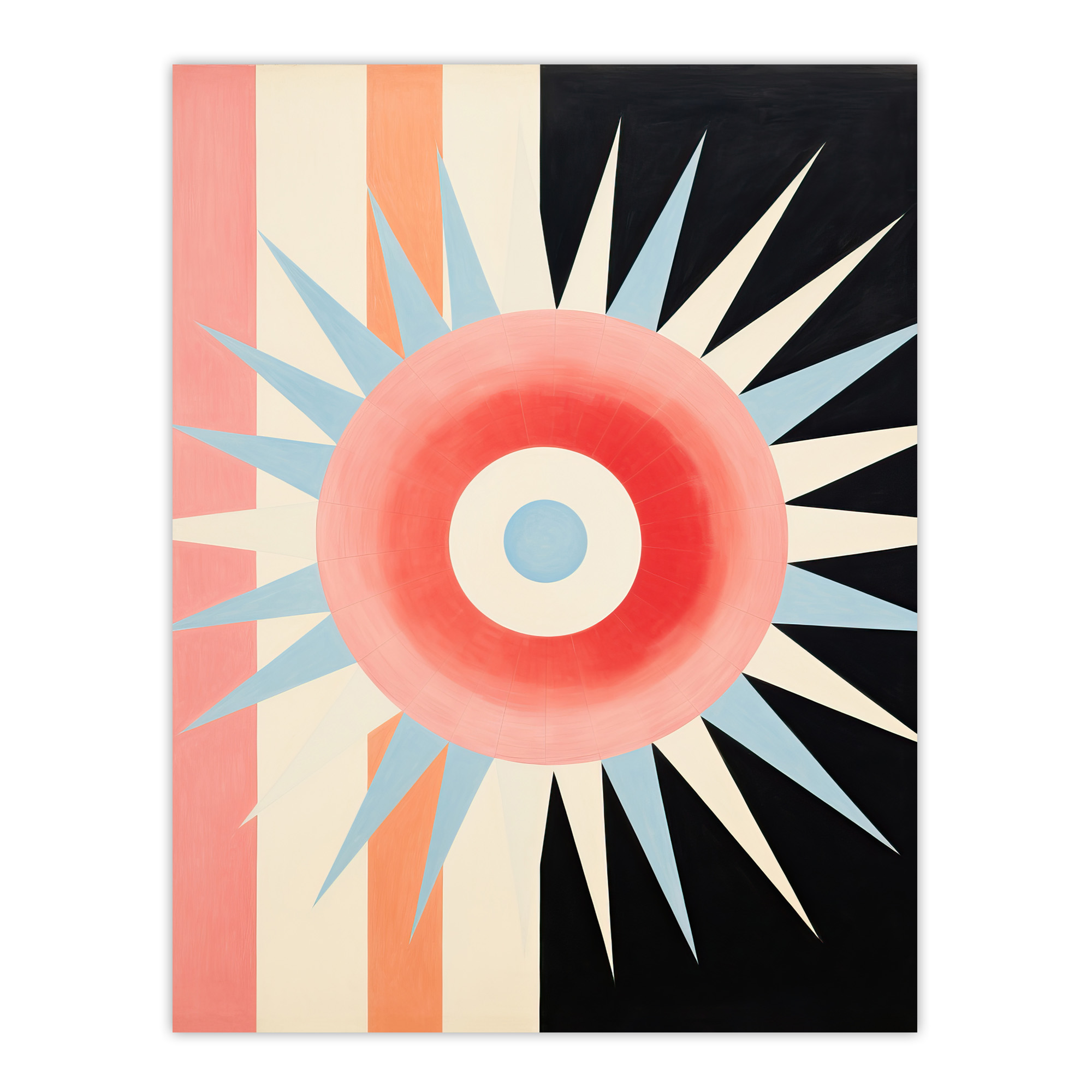 Aquarius Supernova Universe Sun Abstract Minimalist Wall Art Poster Print
