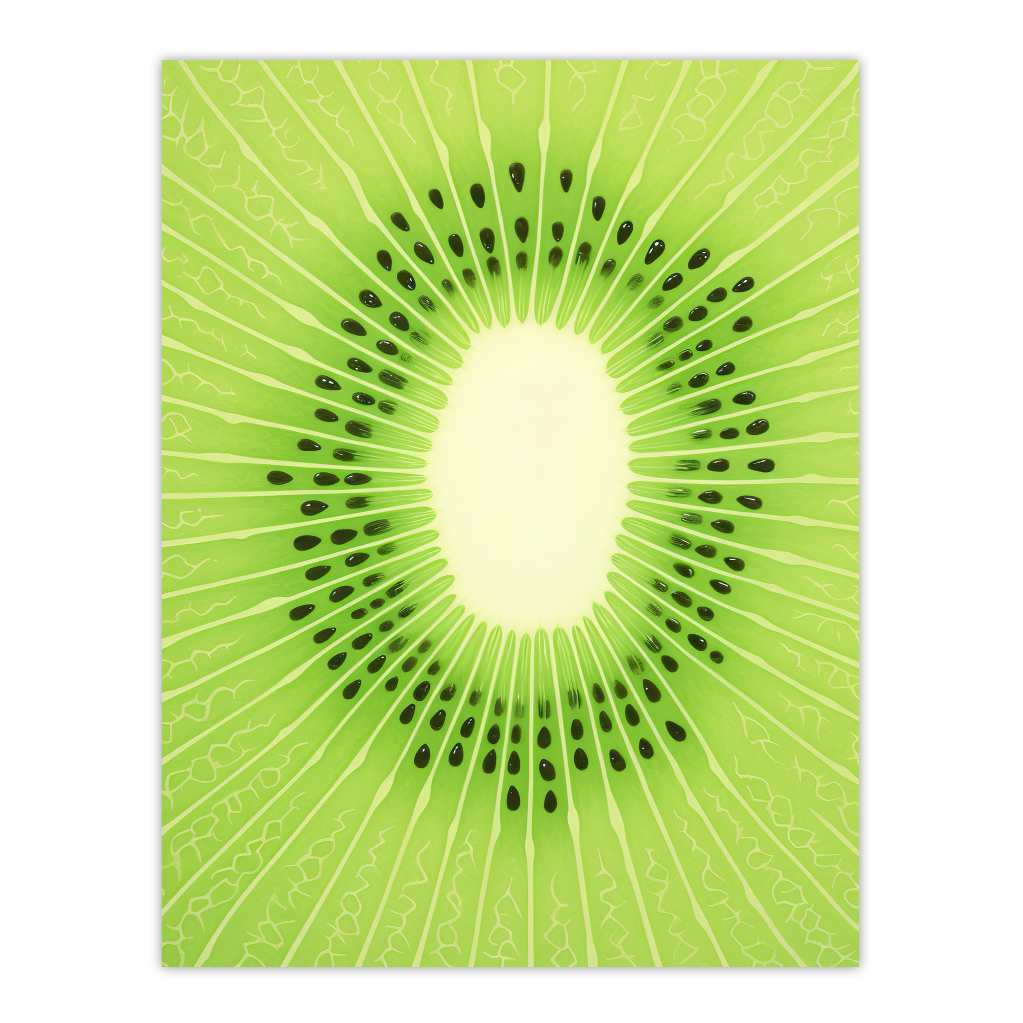 Kiwi Fruit Slice Minimalist Kitchen Artwork Interior Decor Wall Art Poster Print