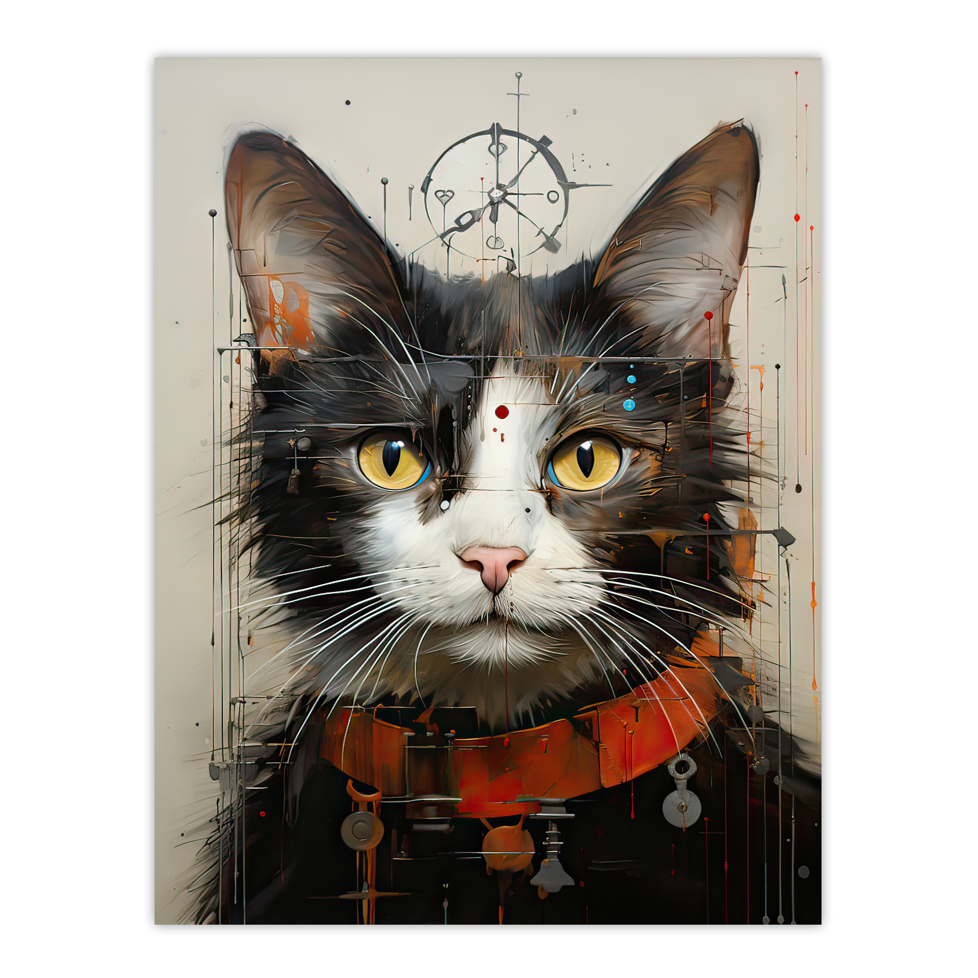 The Key Master Cat Portrait Oil Painting Wall Art Poster Print Picture
