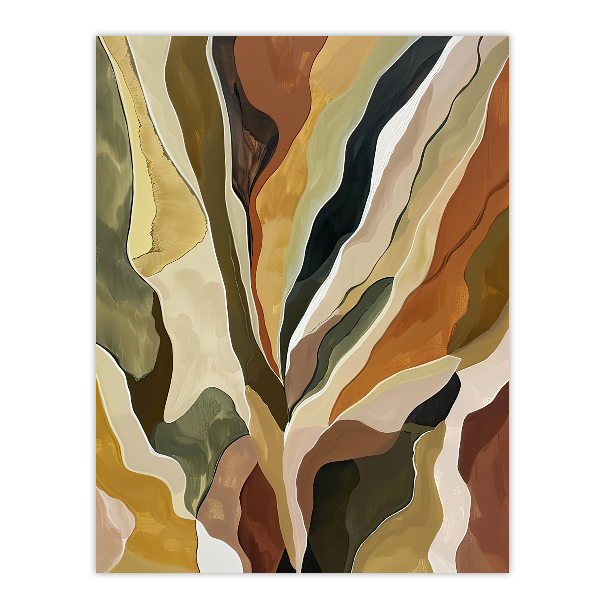 Abstract Earth Tone Artwork Geology Rock Muddy Wall Art Poster Print