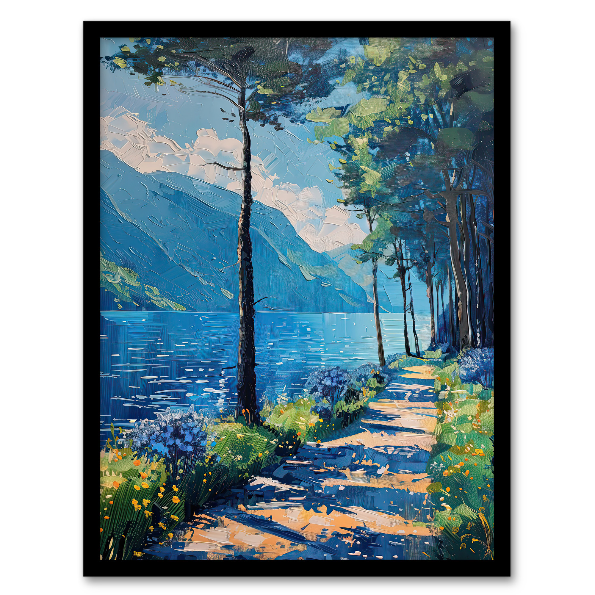 Lake District Acrylic Landscape Summer England Wall Art Poster Print - Picture 12 of 26
