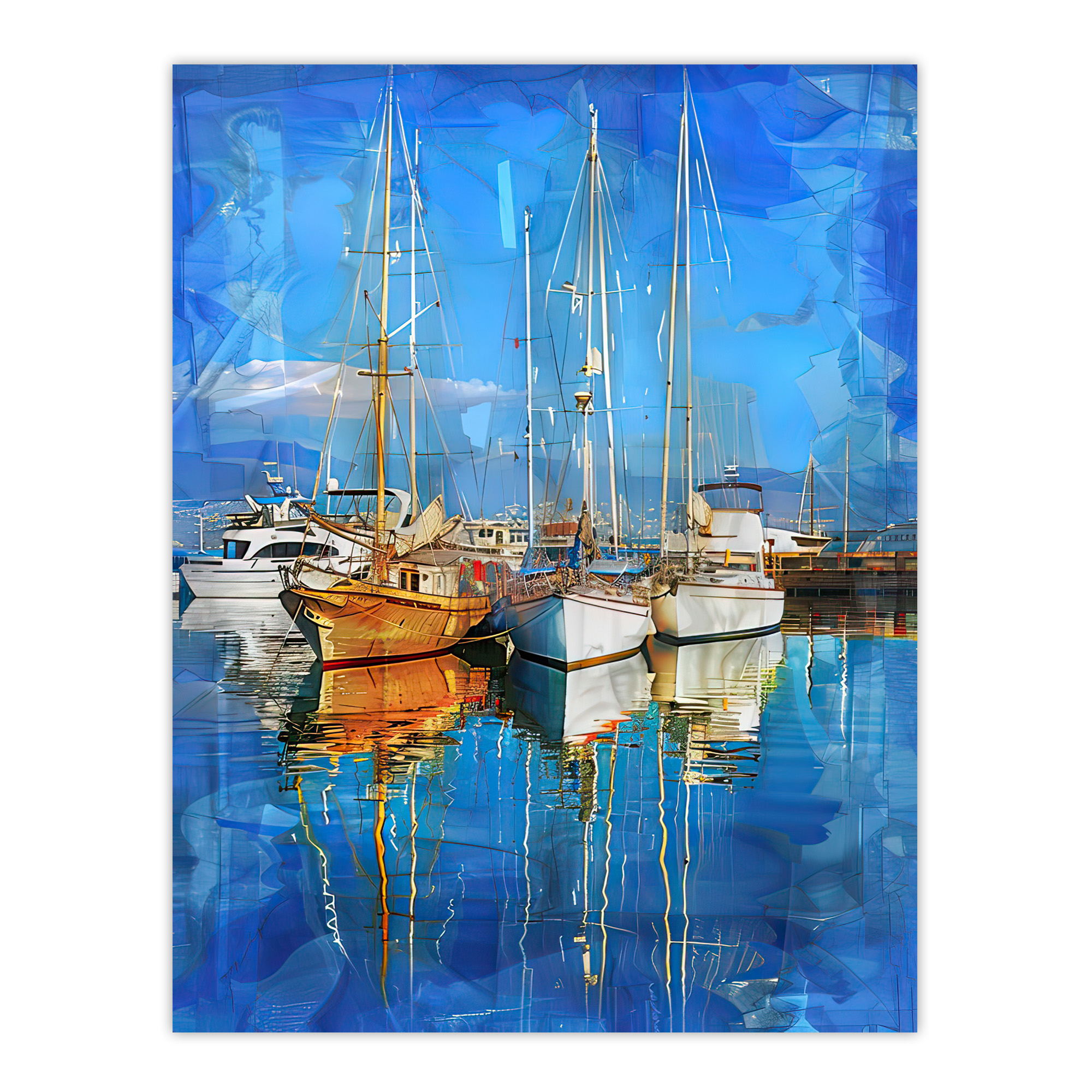Fishing Boats in Christchurch Harbour Dorset Wall Art Poster Print
