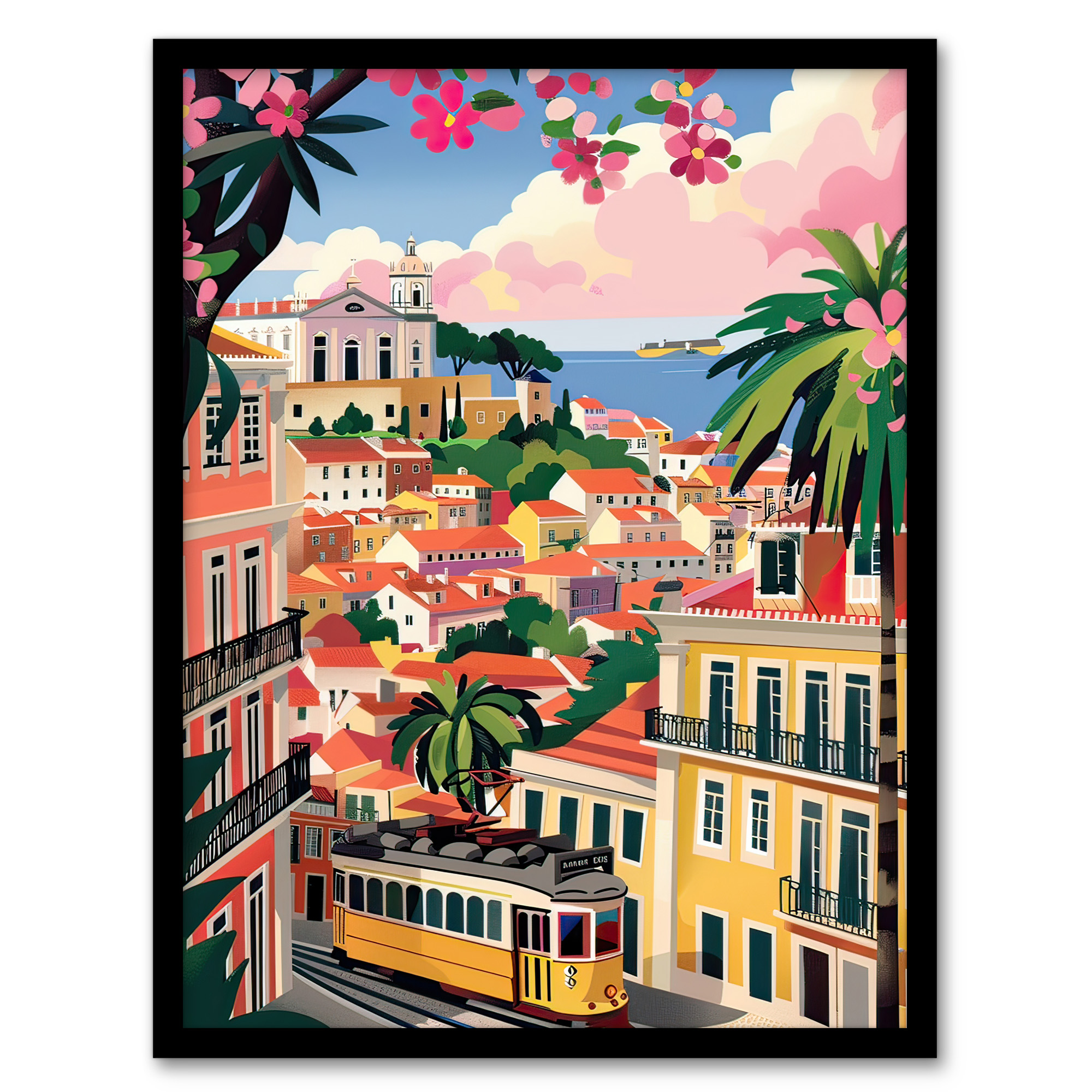 Cartagena Colombia Cityscape Summer Travel Wall Art Poster Print