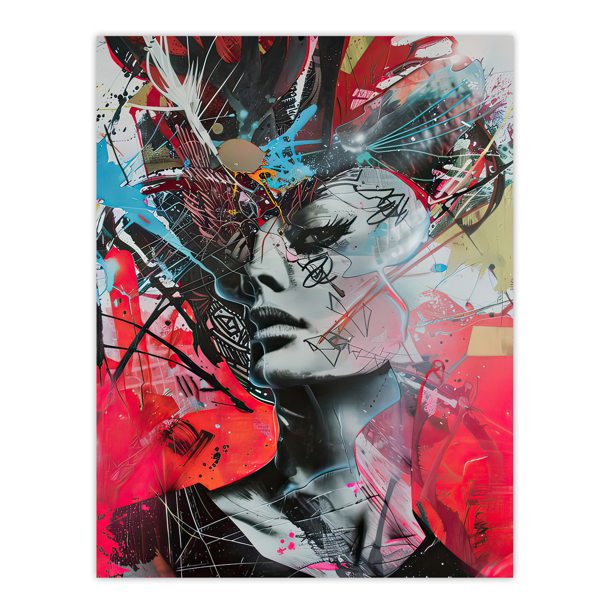 Zef Culture Modern Conceptual Abstract Portrait Wall Art Poster Print