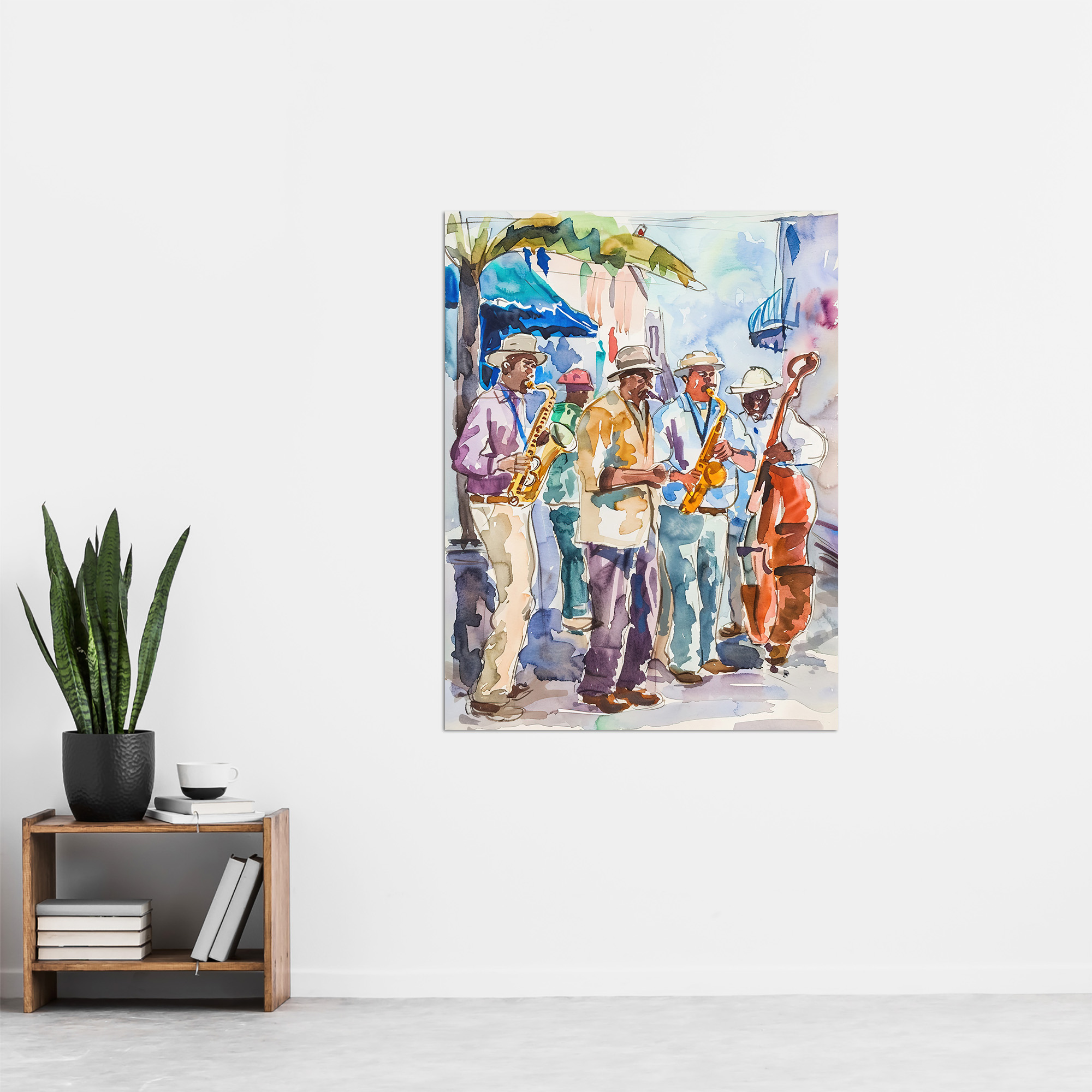 New Orleans Jazz Musik Festival Straßenmusiker Wandbild Poster Druck - Bild 10 von 26