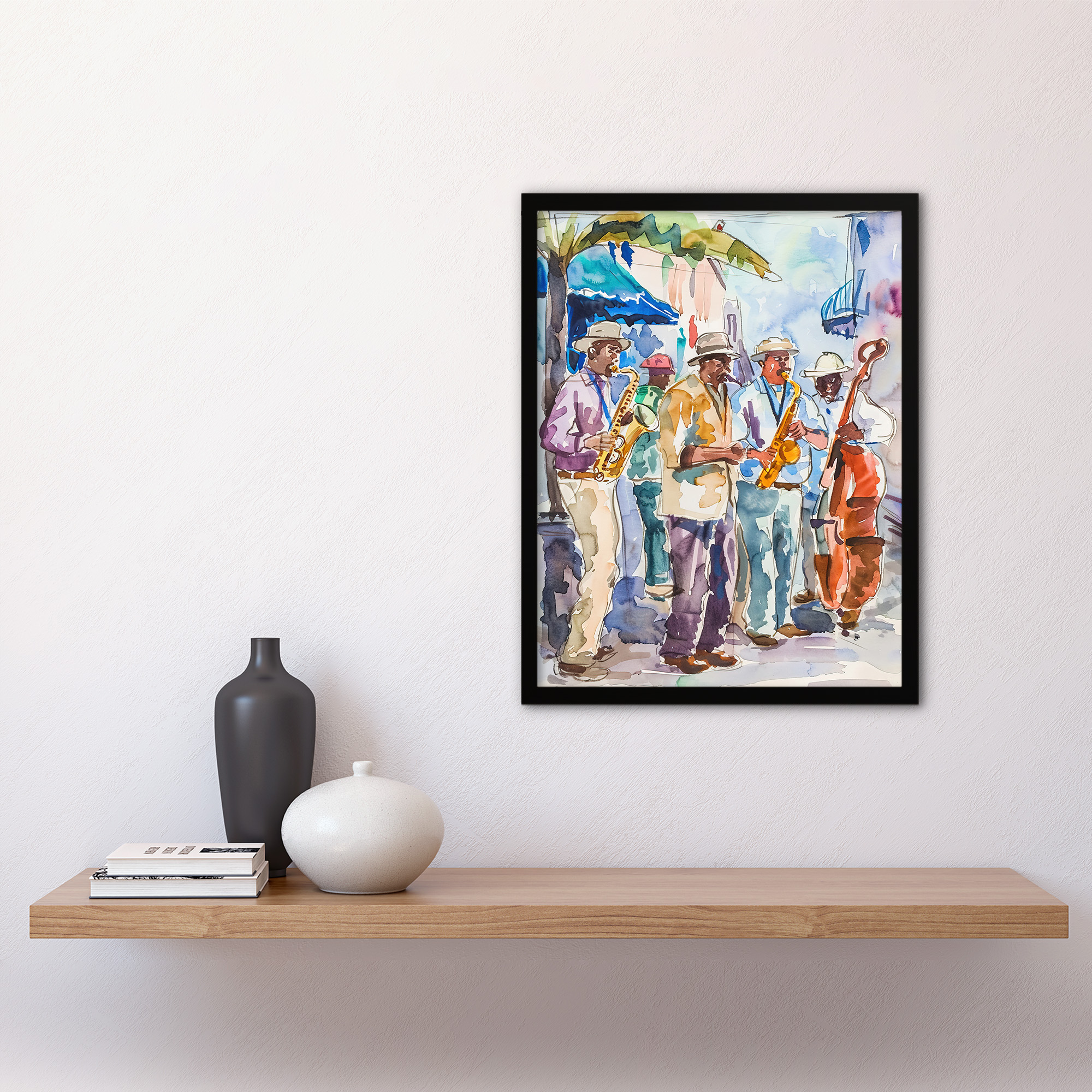 New Orleans Jazz Musik Festival Straßenmusiker Wandbild Poster Druck - Bild 20 von 26