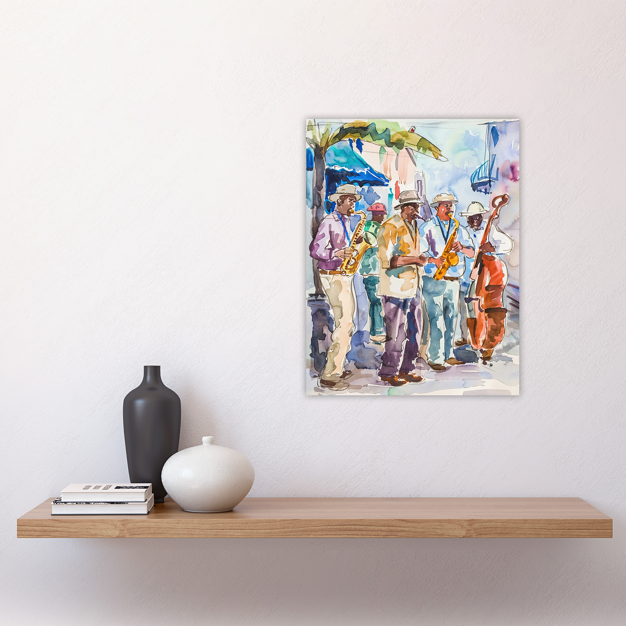 New Orleans Jazz Musik Festival Straßenmusiker Wandbild Poster Druck - Bild 25 von 26