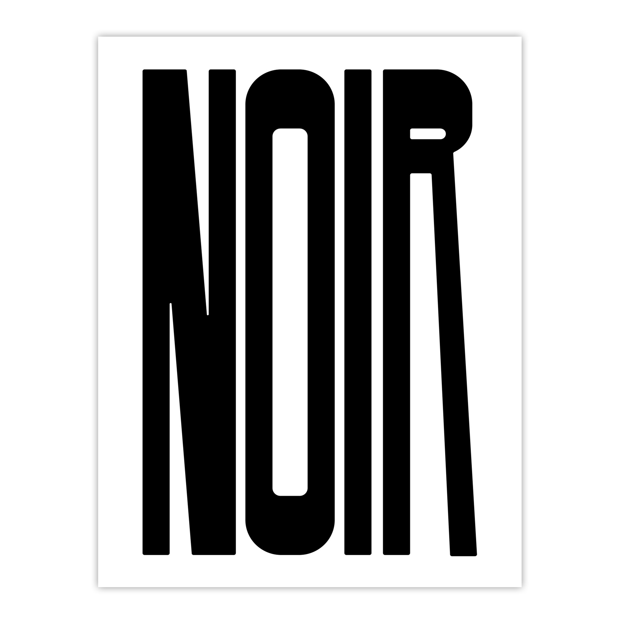 Noir Word Modern Bold Graphic Minimalism Wall Art Print
