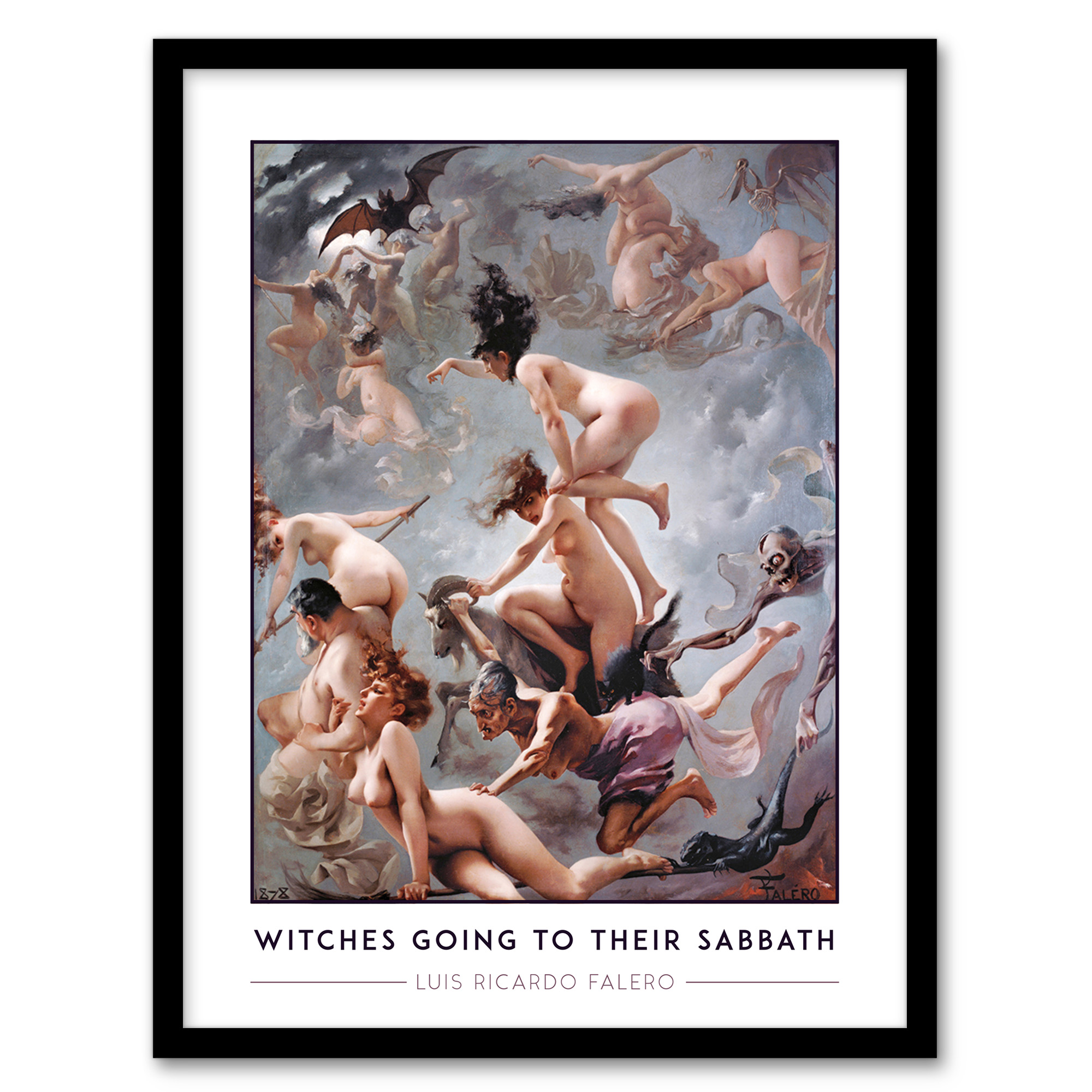 Luis Ricardo Falero Hexen gehen an ihren Sabbat Wandbild Poster Druck - Bild 12 von 26