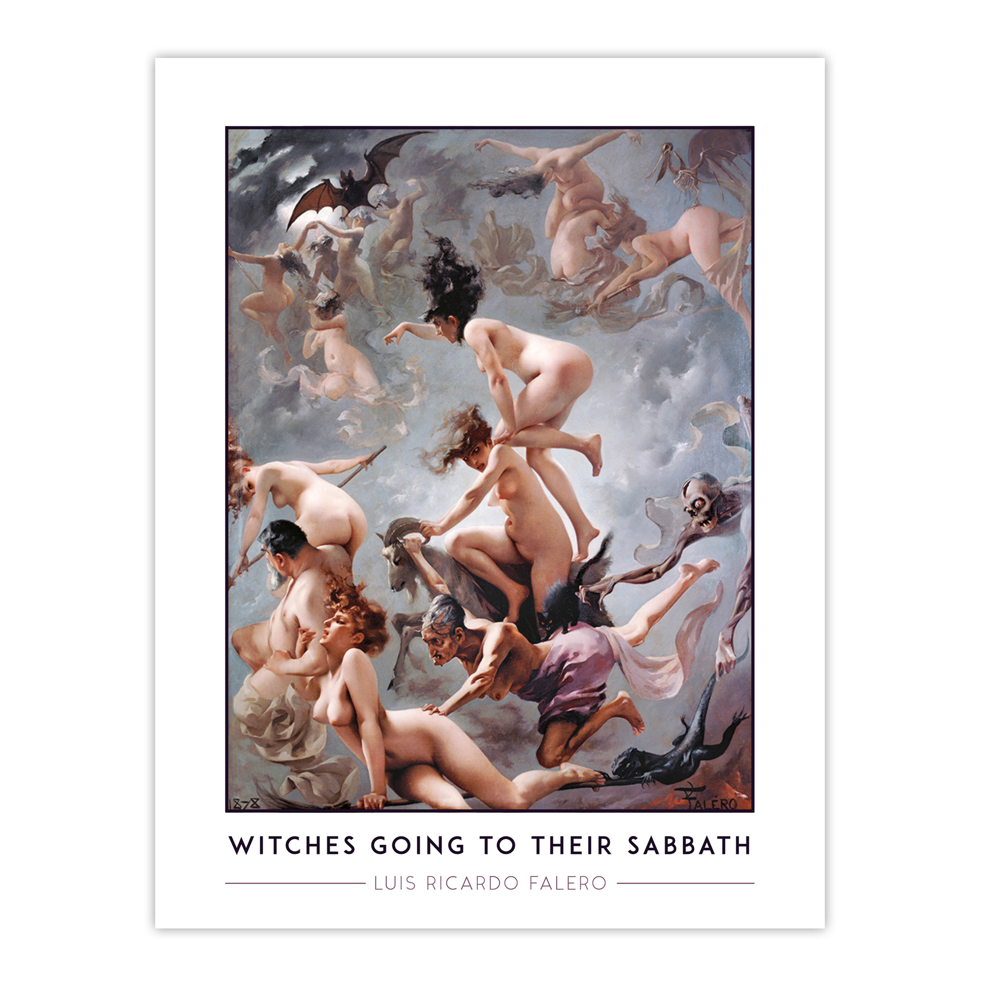 Luis Ricardo Falero Hexen gehen an ihren Sabbat Wandbild Poster Druck - Bild 2 von 26