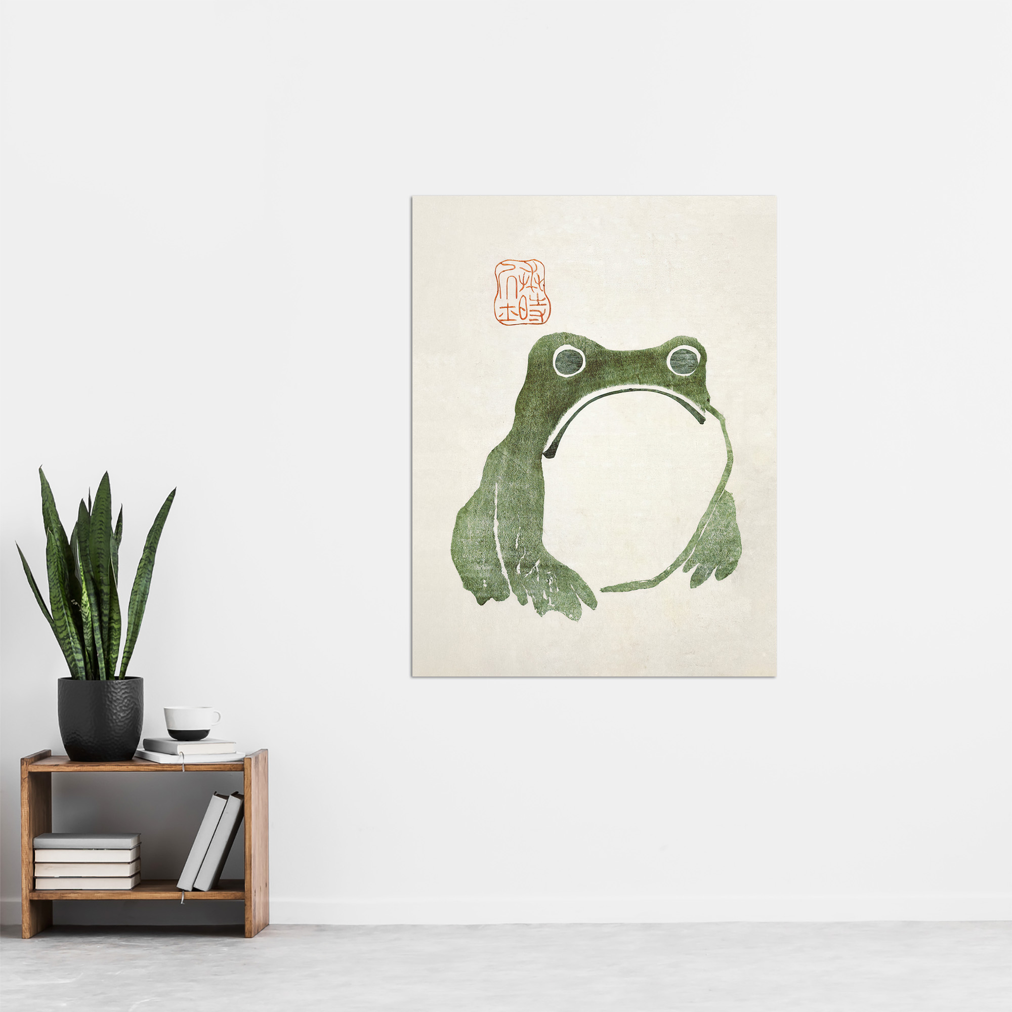 Vintage japanischer niedlicher mürrischer Frosch Matsumoto Hoji Wandkunst Poster Druck - Bild 10 von 26