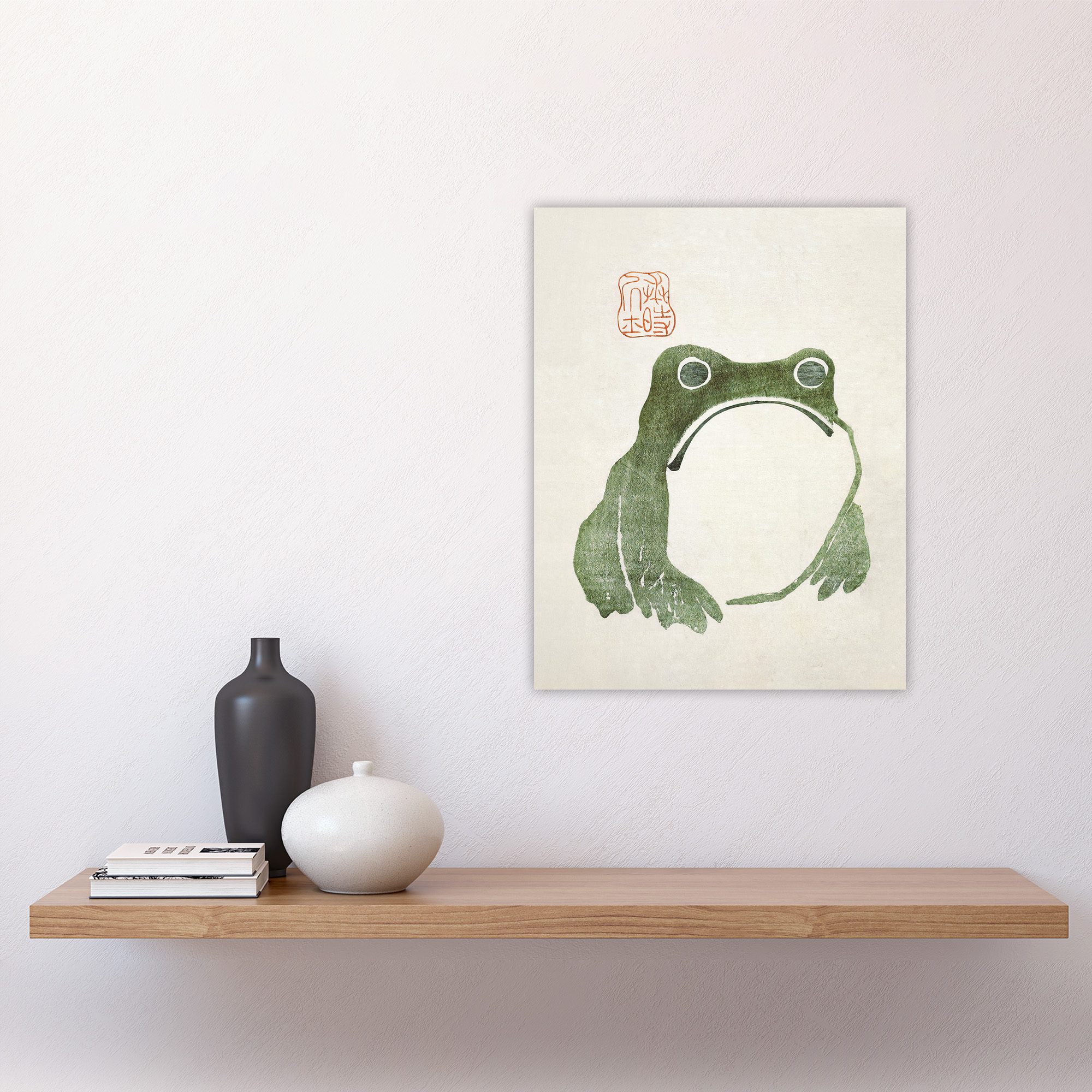Vintage japanischer niedlicher mürrischer Frosch Matsumoto Hoji Wandkunst Poster Druck - Bild 25 von 26