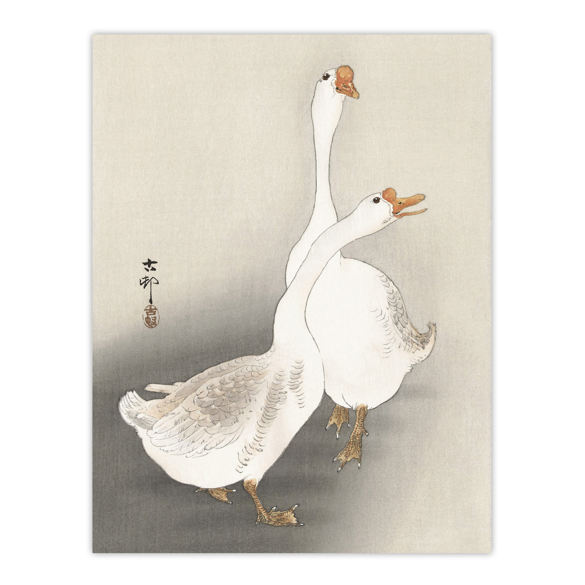 Two Geese Vintage Bird Ukiyo E Vintage Japan Framed Wall Art Print Koson