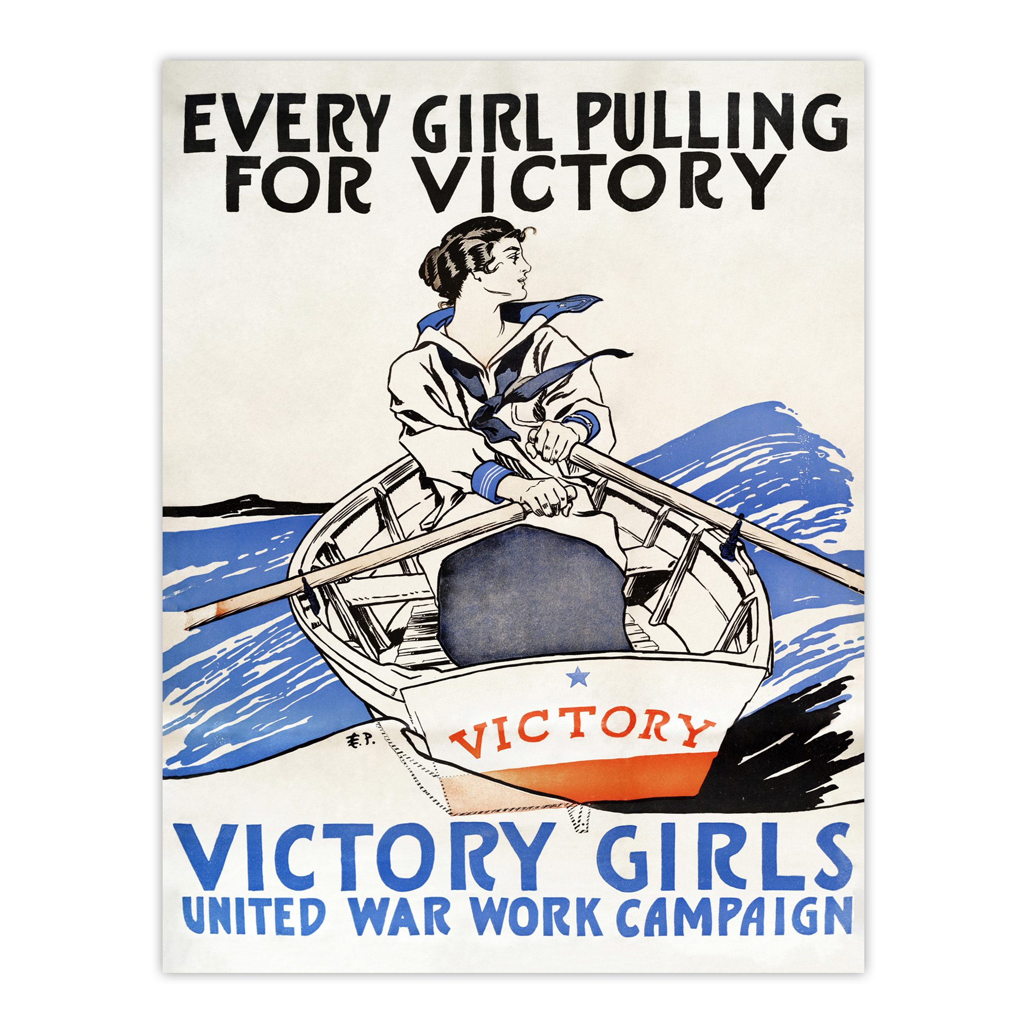 Every Girl Pulling for Victory Vintage Framed Wall Art Print Penfield