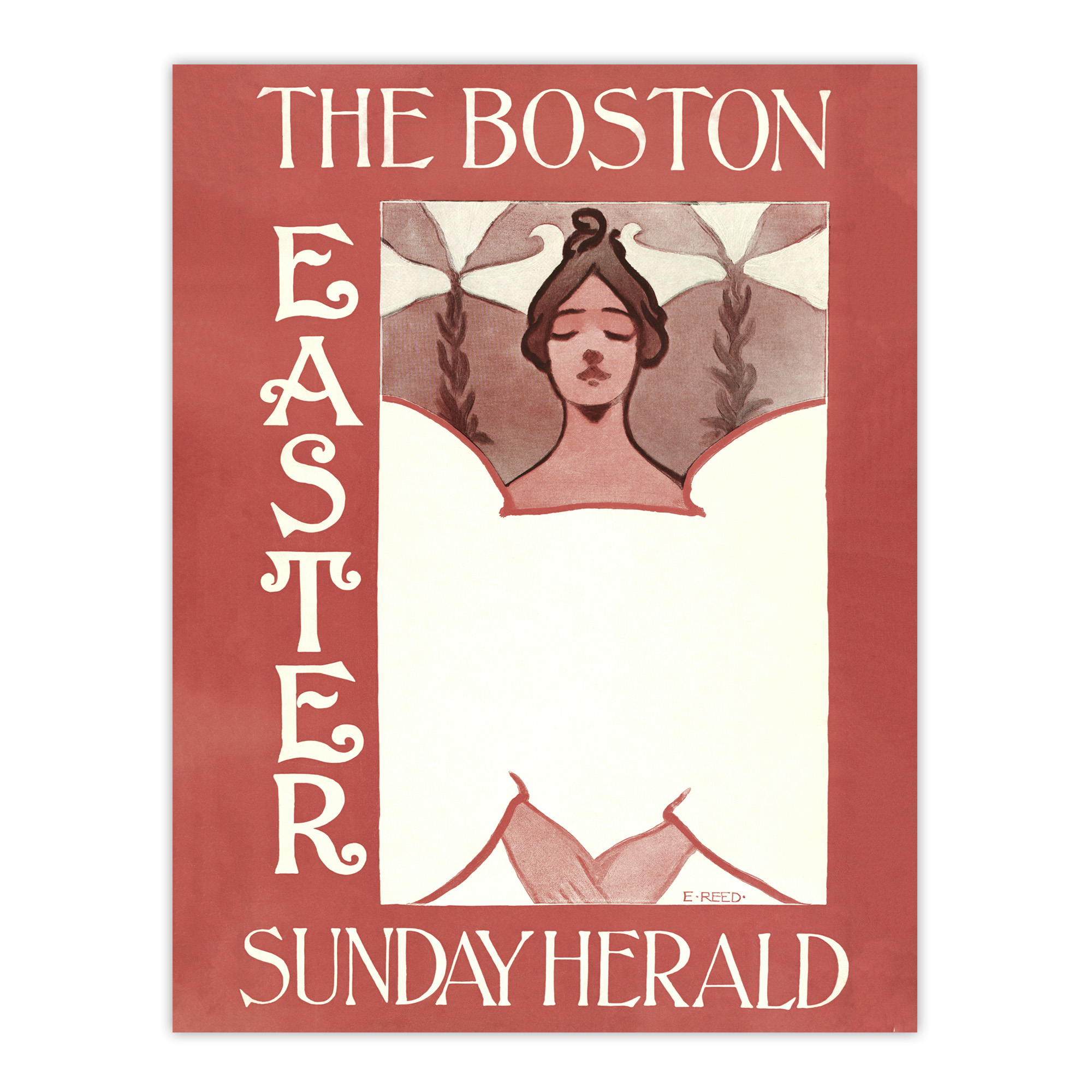 Herald Easter Cover Art Nouveau Vintage Framed Wall Art Print Ethel Reed