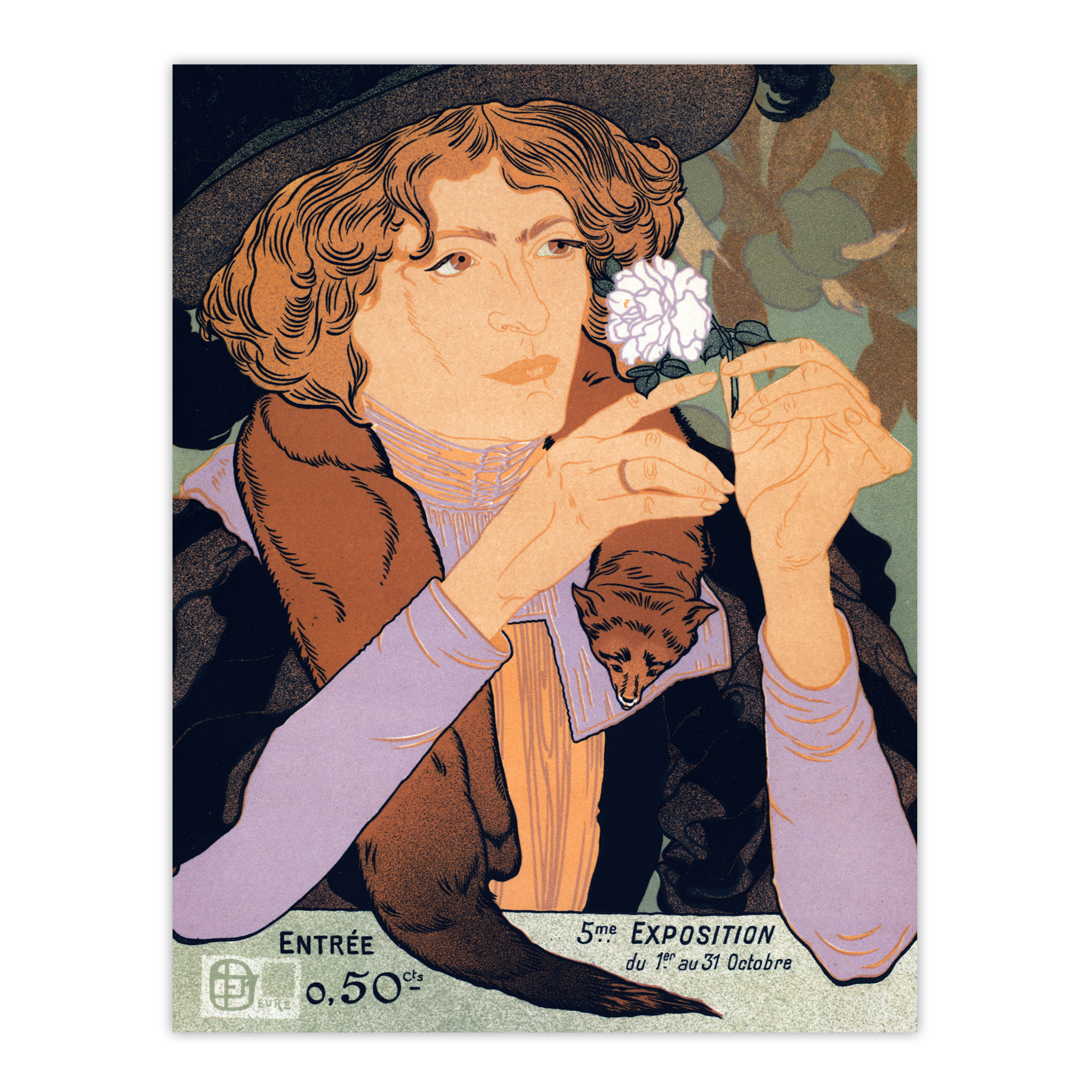 Salon des Cent Vintage Advert Vintage Framed Wall Art Print de Feure
