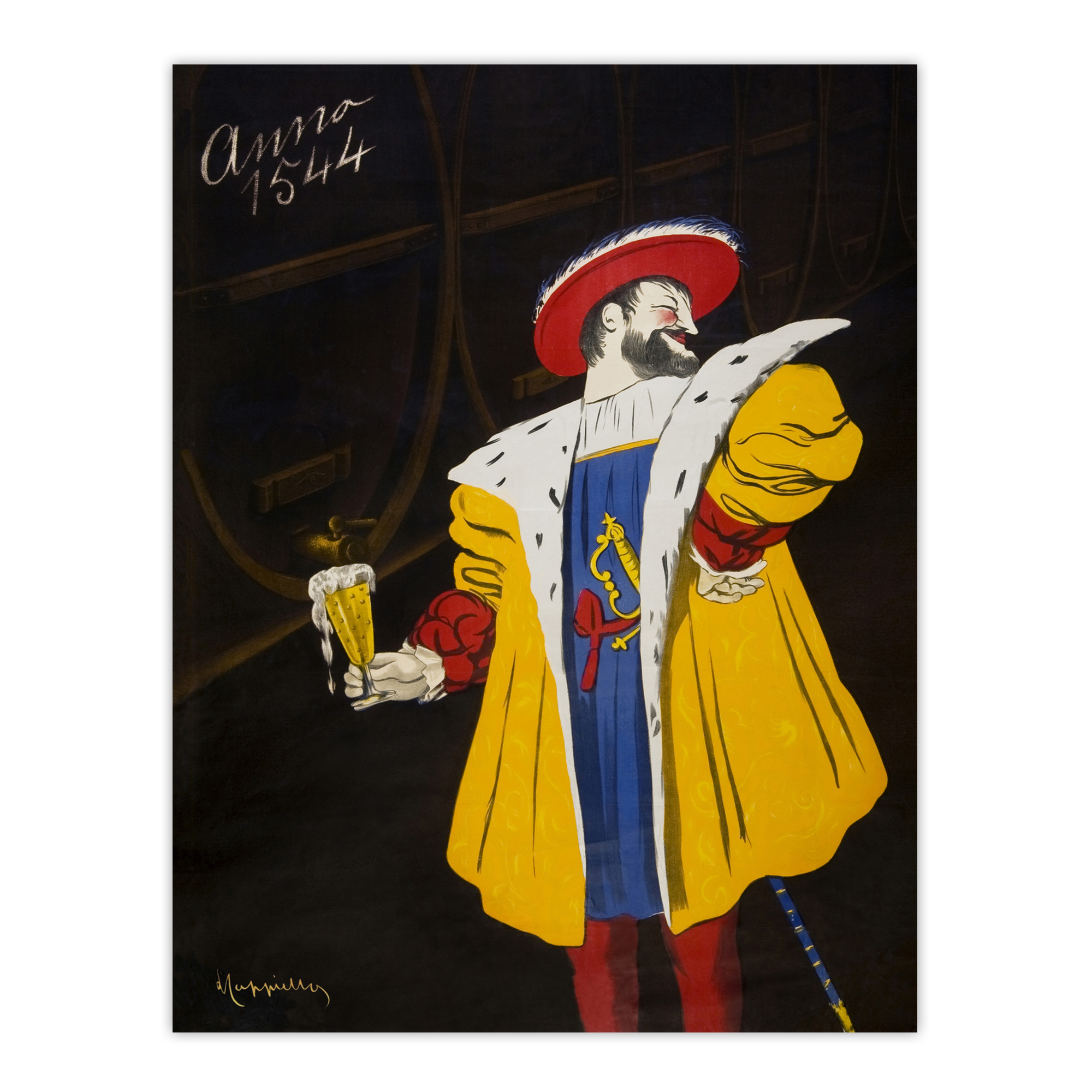 Vintage Fort Carre Beer Advert Vintage Framed Wall Art Print Cappiello