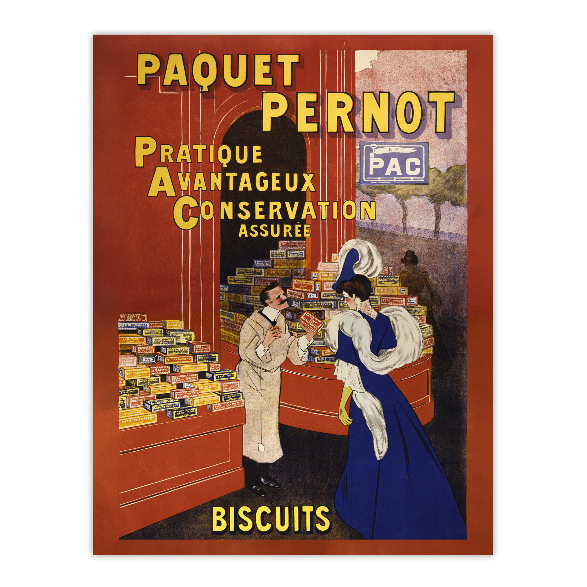 Biscuits Pernot Vintage Advert Vintage Framed Wall Art Print Cappiello